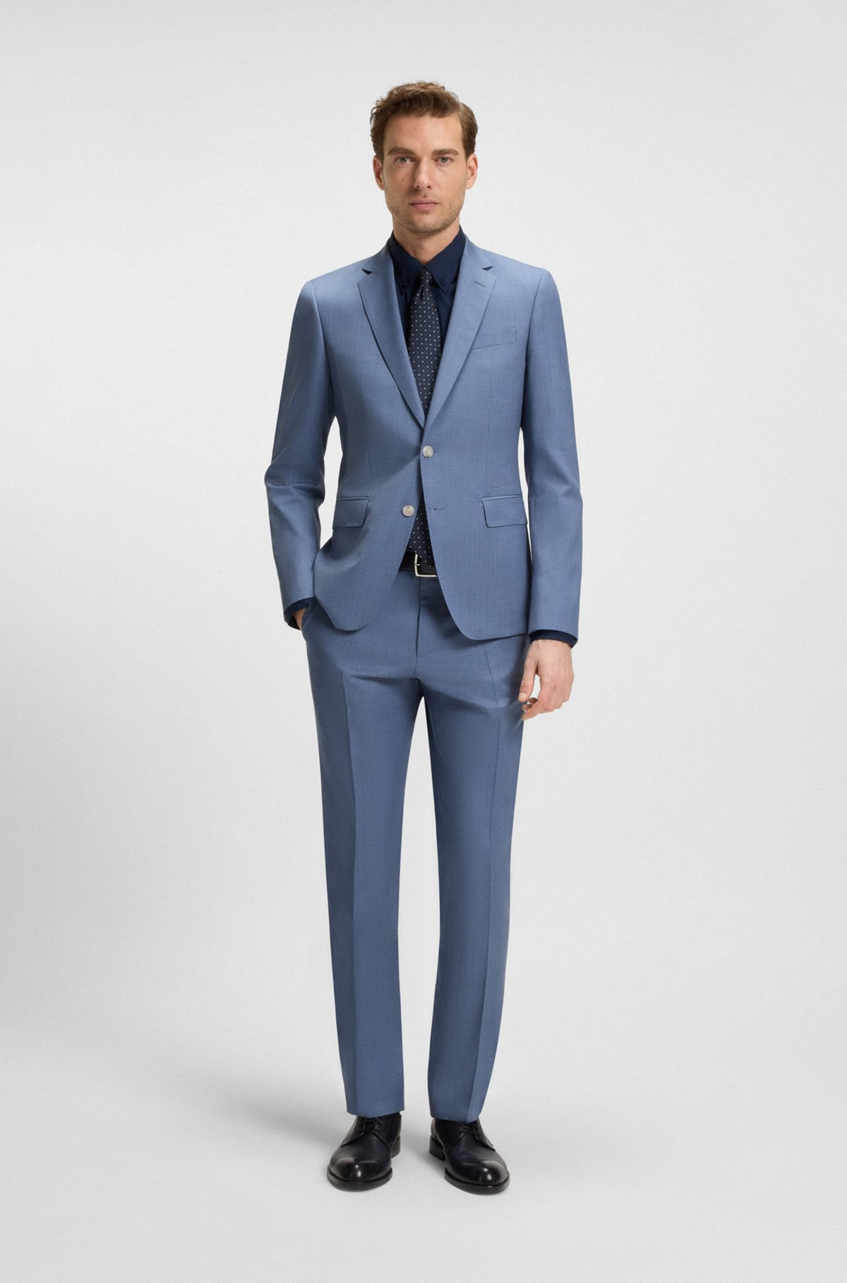 SLIM-FIT SUIT JACKET IN VIRGIN-WOOL SERGE - 3