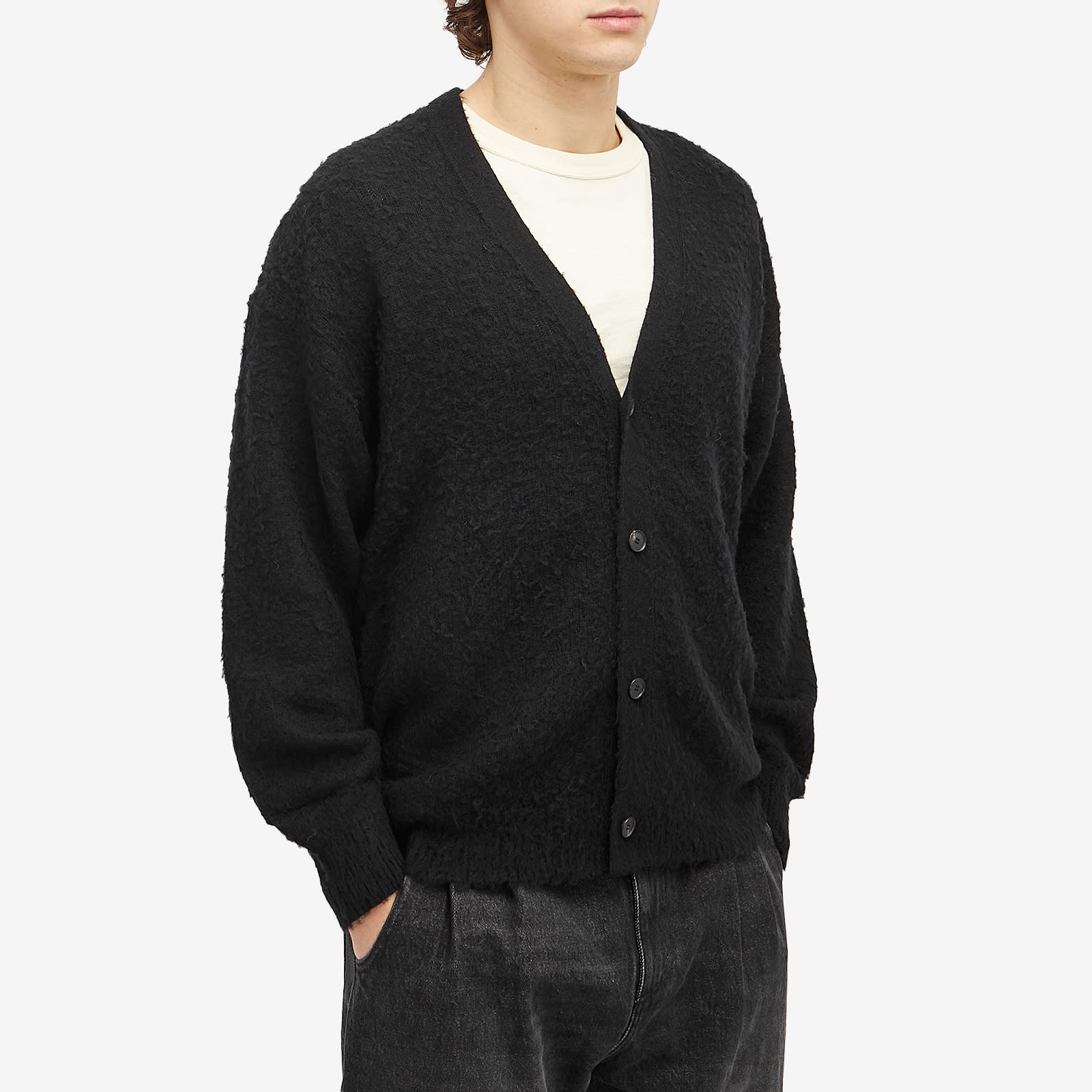 Auralee Brushed Wool Cashmere Cardigan - 2