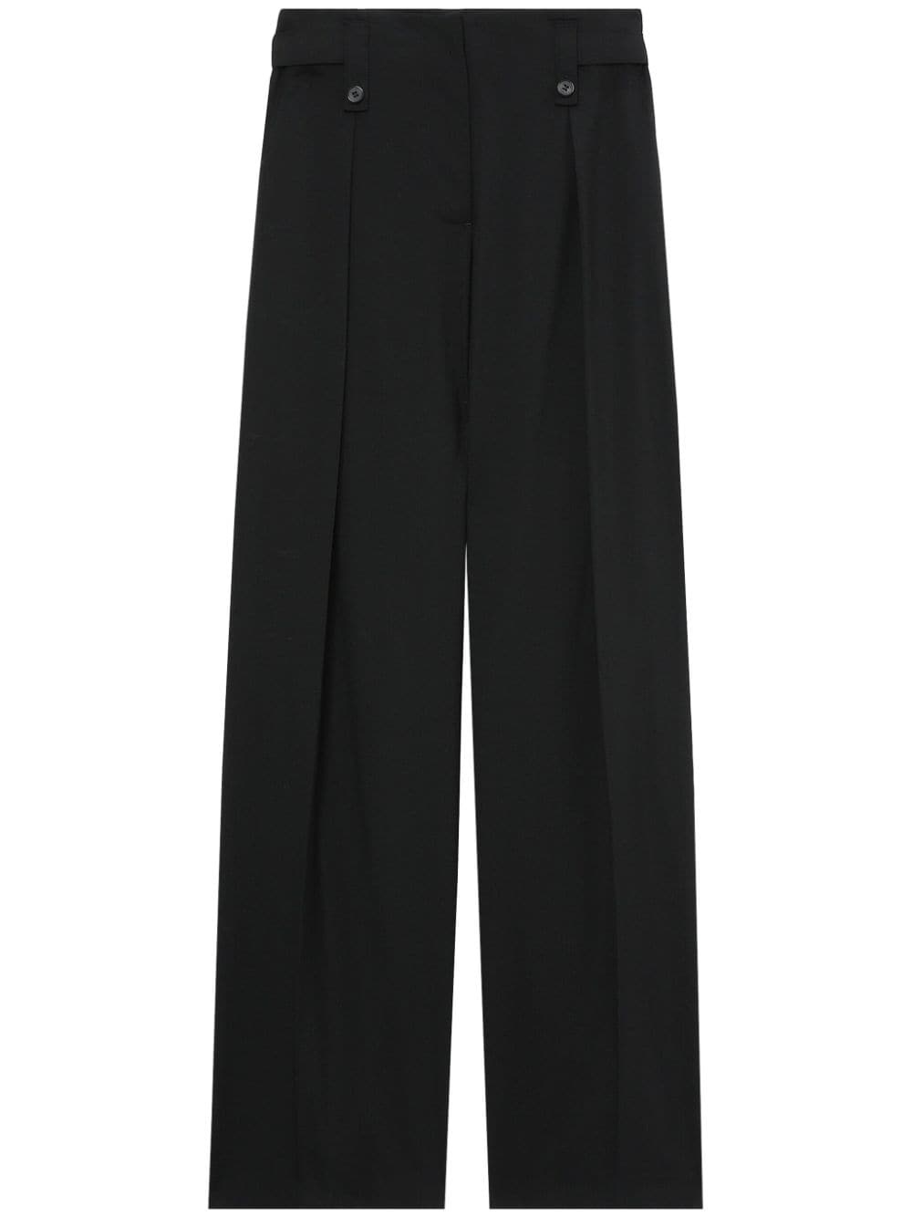 high-waisted wool tailored trousers - 1