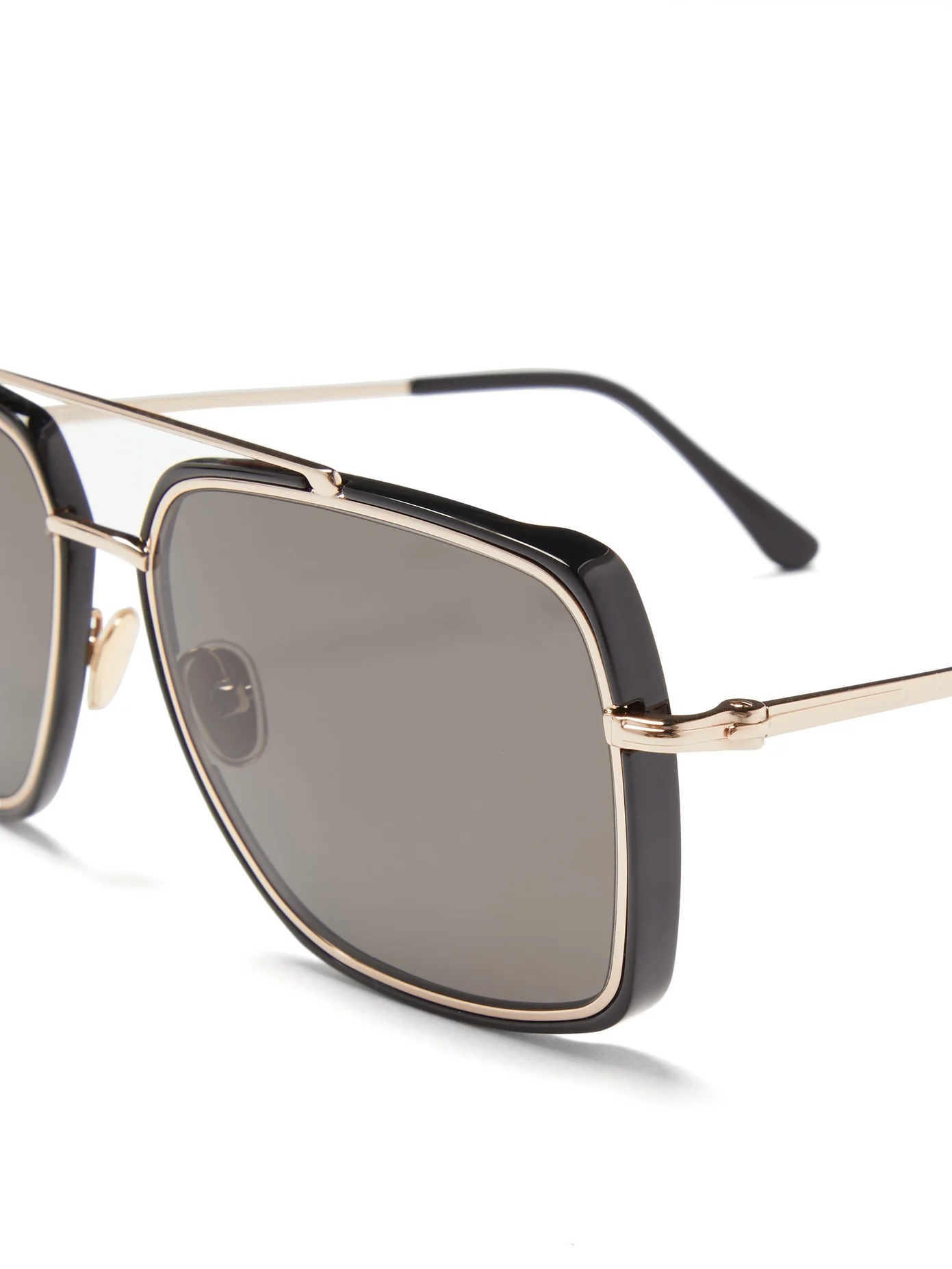 Aviator metal and acetate sunglasses - 6