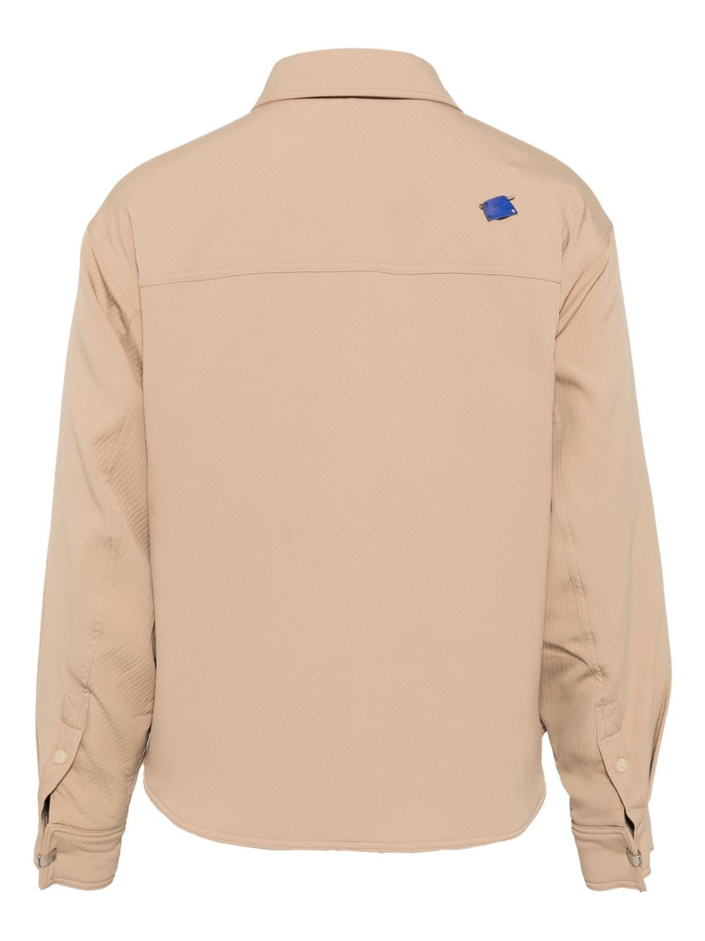 logo-tag shirt jacket - 2