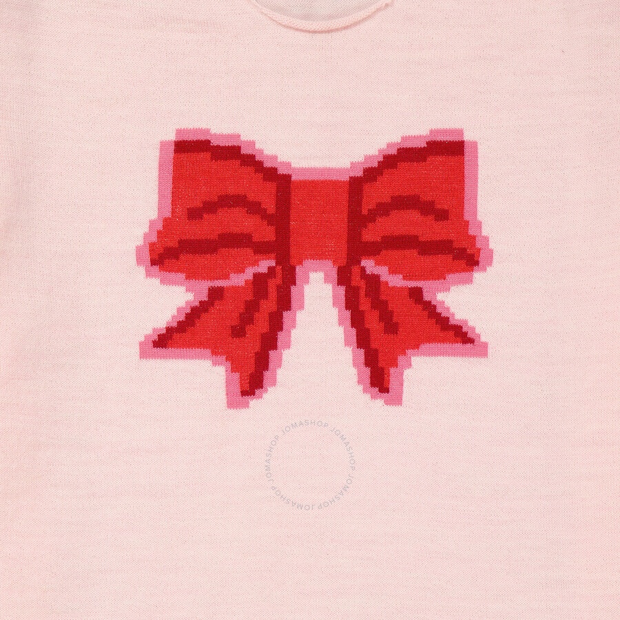 Comme Des Garcons Girl Long Sleeve Bow Embroidered Sweater - 6