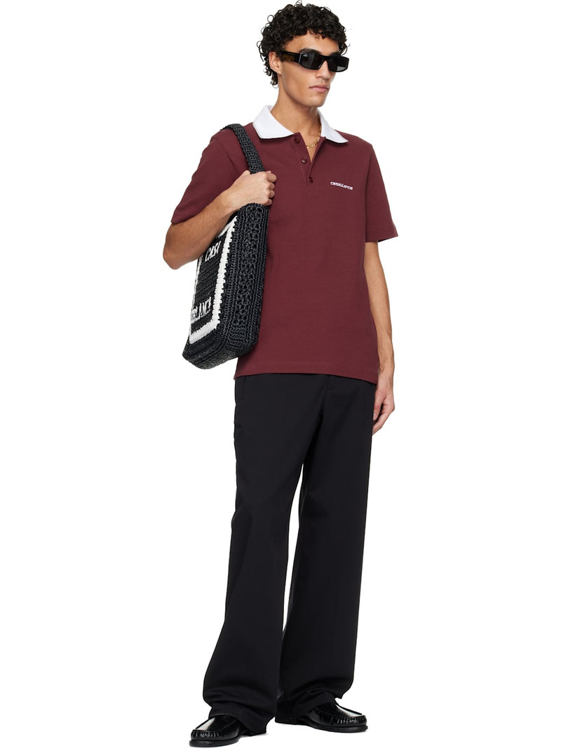 CASABLANCA Black Cotton Chino Trousers outlook