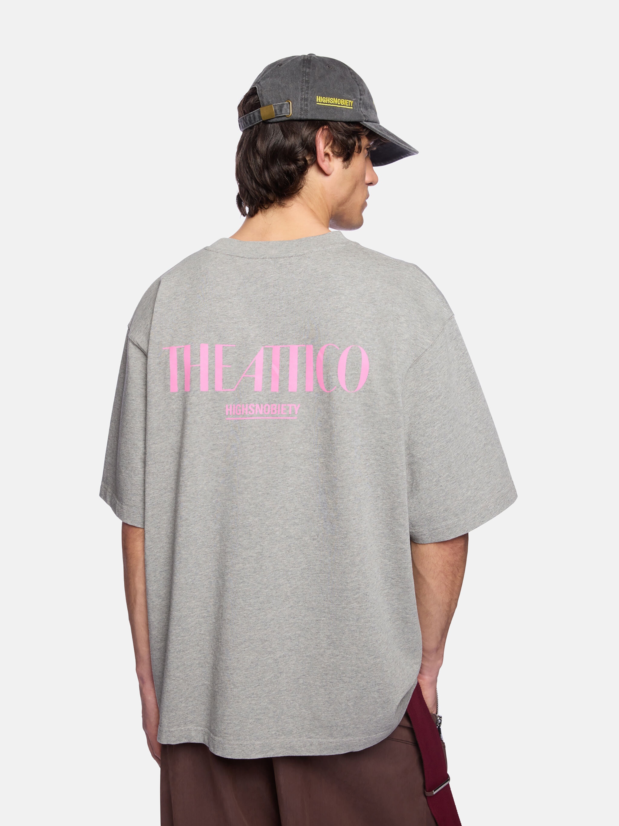 THE ATTICO X HIGHSNOBIETY MÈLANGE GREY T-SHIRT - 4