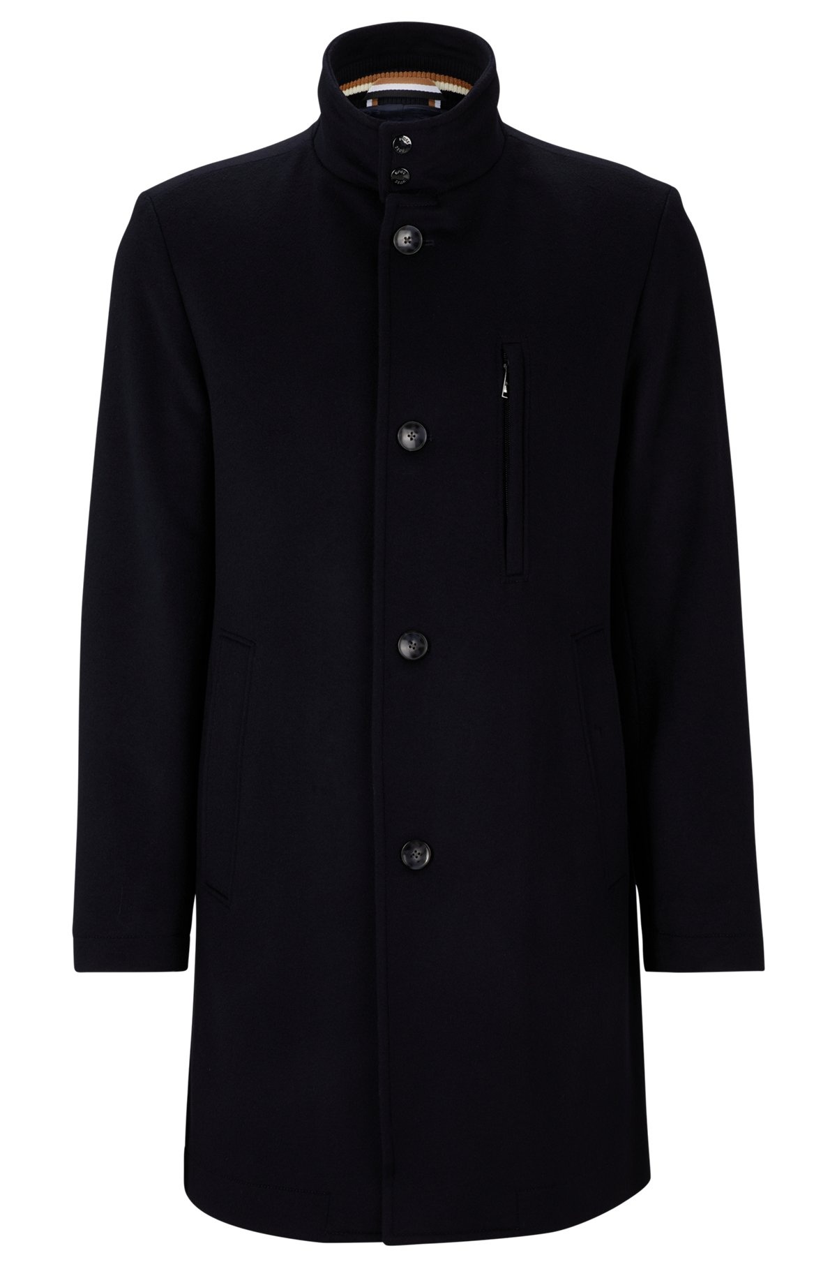 SLIM-FIT FORMAL COAT IN VIRGIN WOOL AND CASHMERE - 1