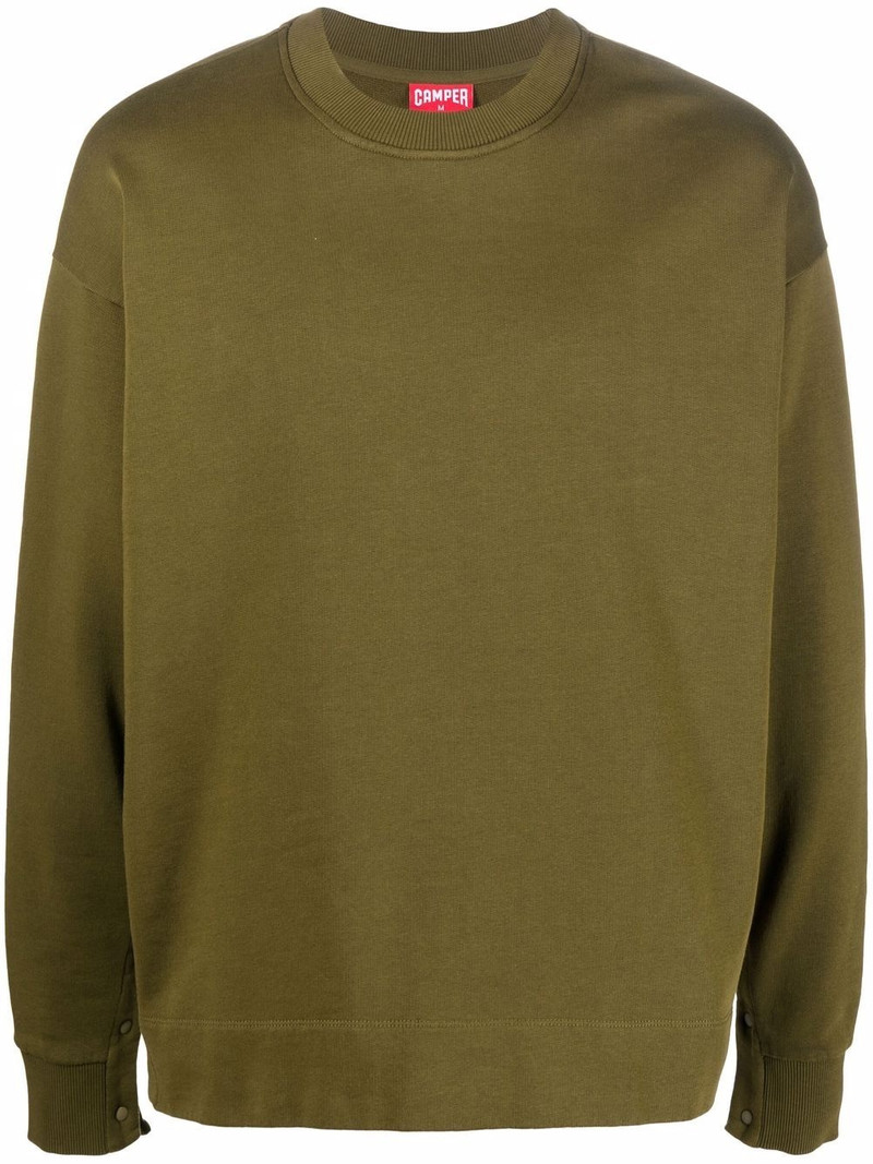 crew-neck organic cotton sweatshirt 1