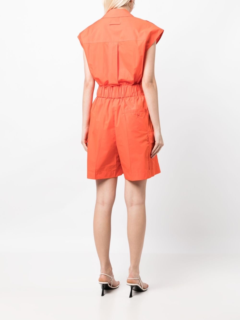 sleeveless belted-waist playsuit - 4