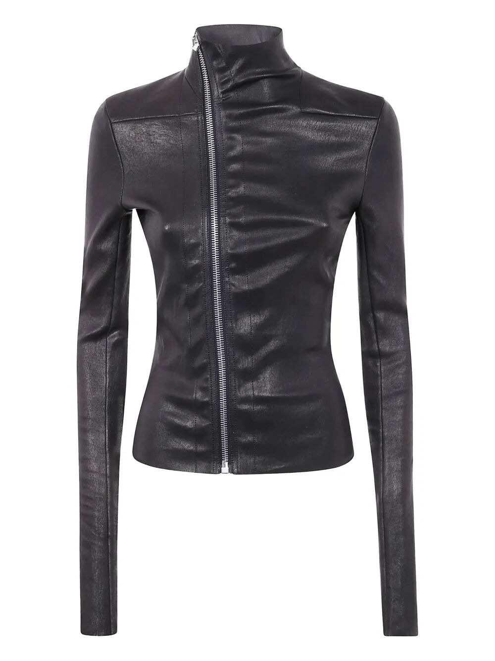 Rick Owens Women "Gary" Leather Jacket - 4