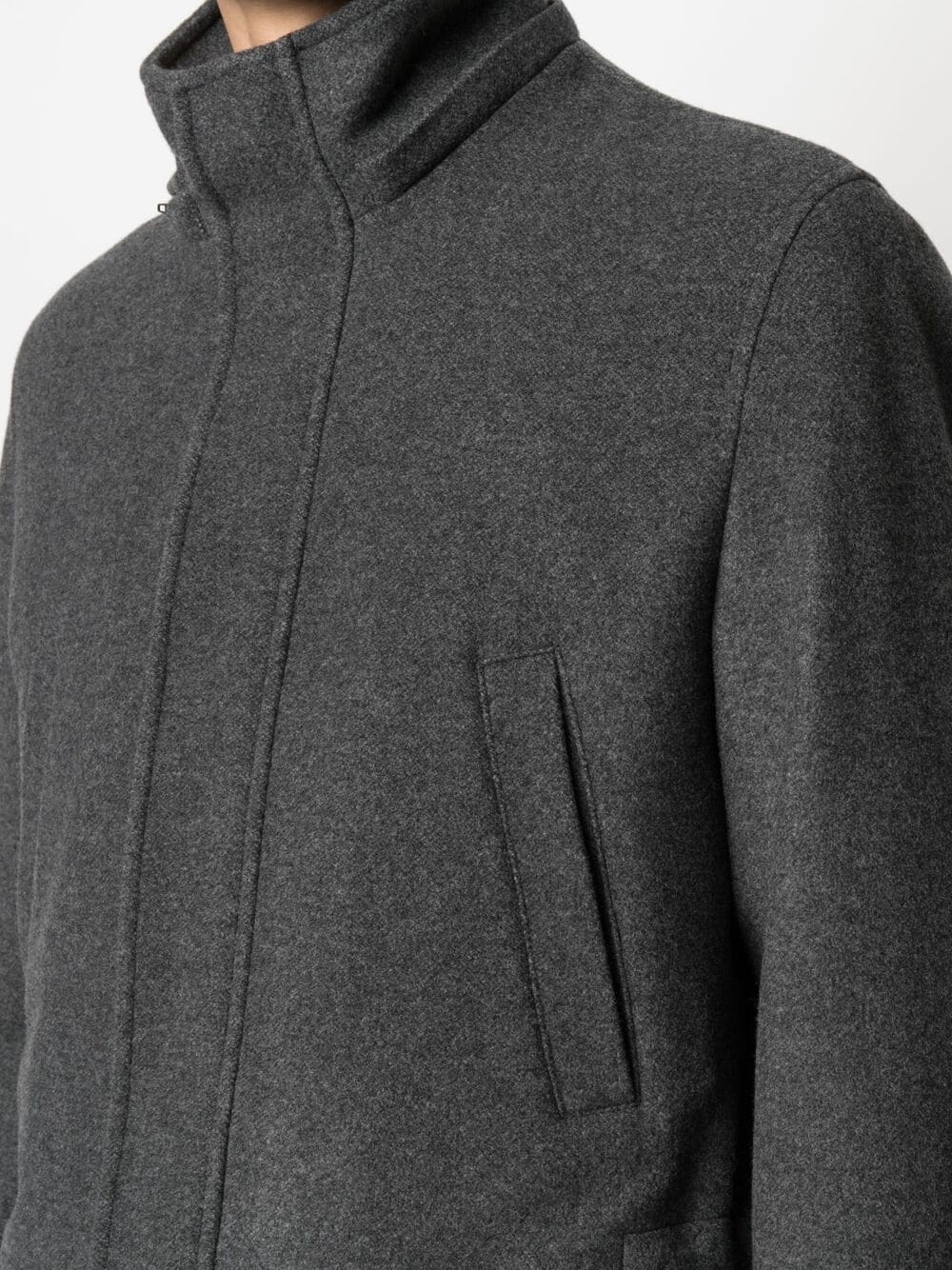 single-breasted cashmere coat - 5