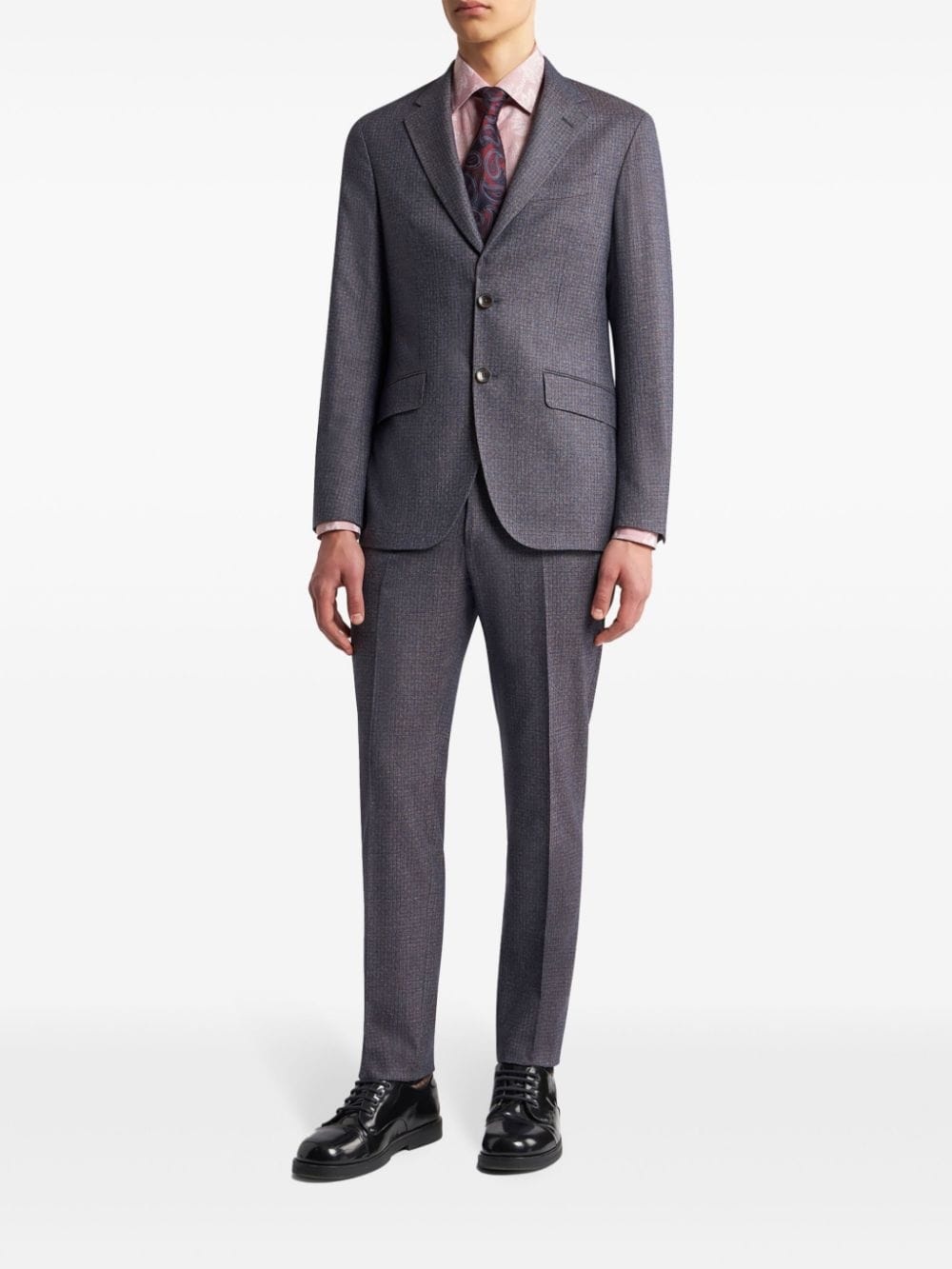 wool two-piece single-breasted suit - 2