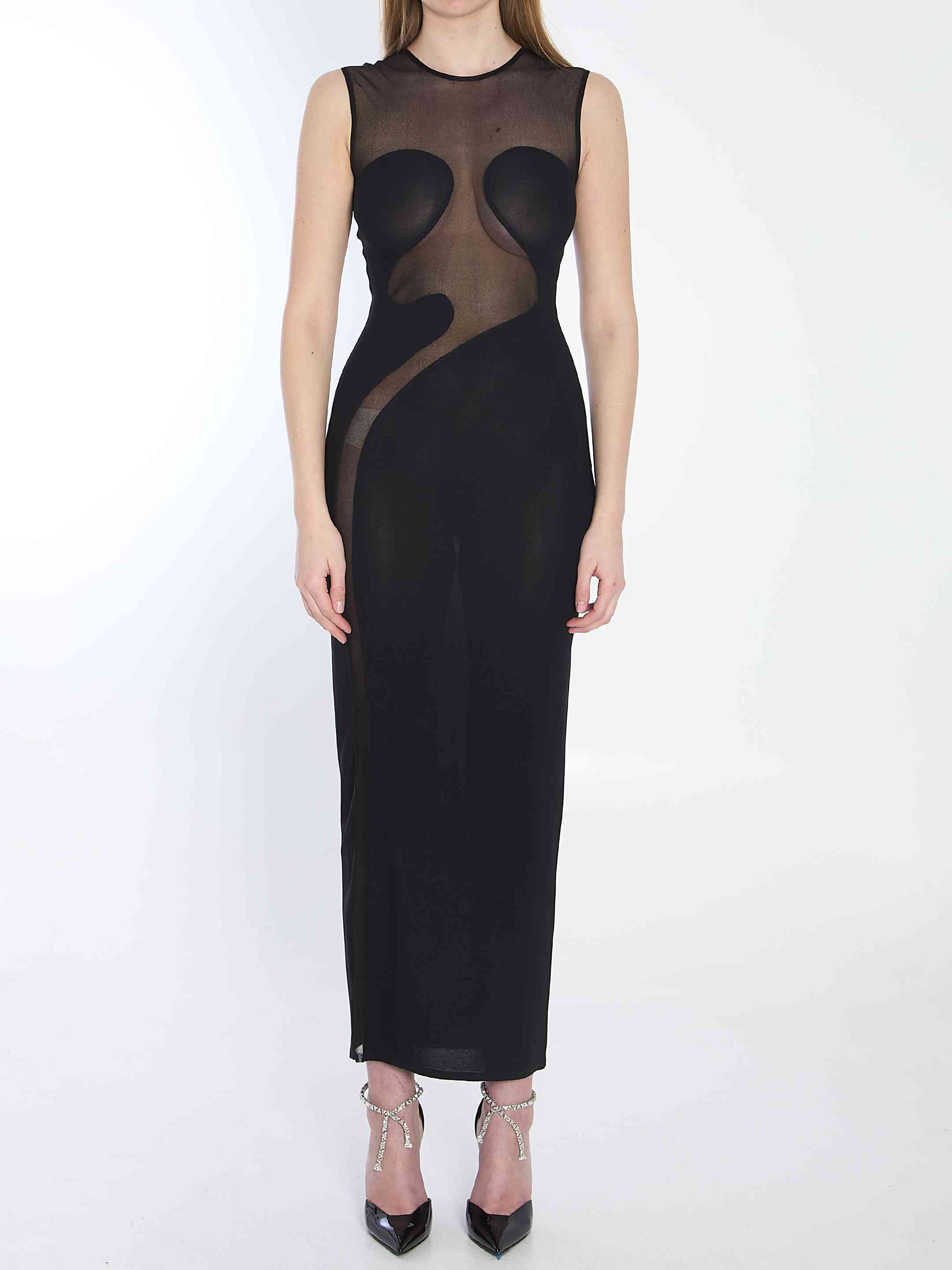 Alaia Women Knit Molded Midi Dress - 1