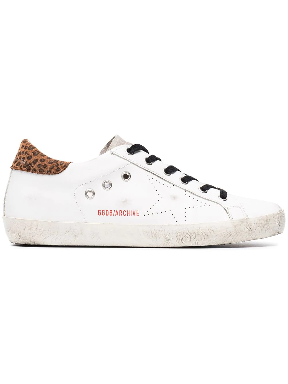 white leopard Superstar sneakers - 1