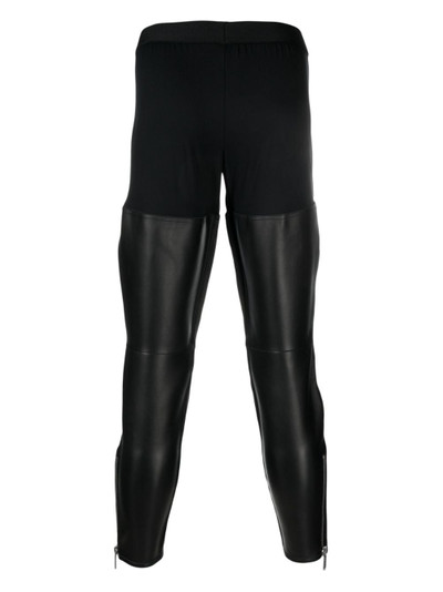 DSQUARED2 leather-panel leggings outlook