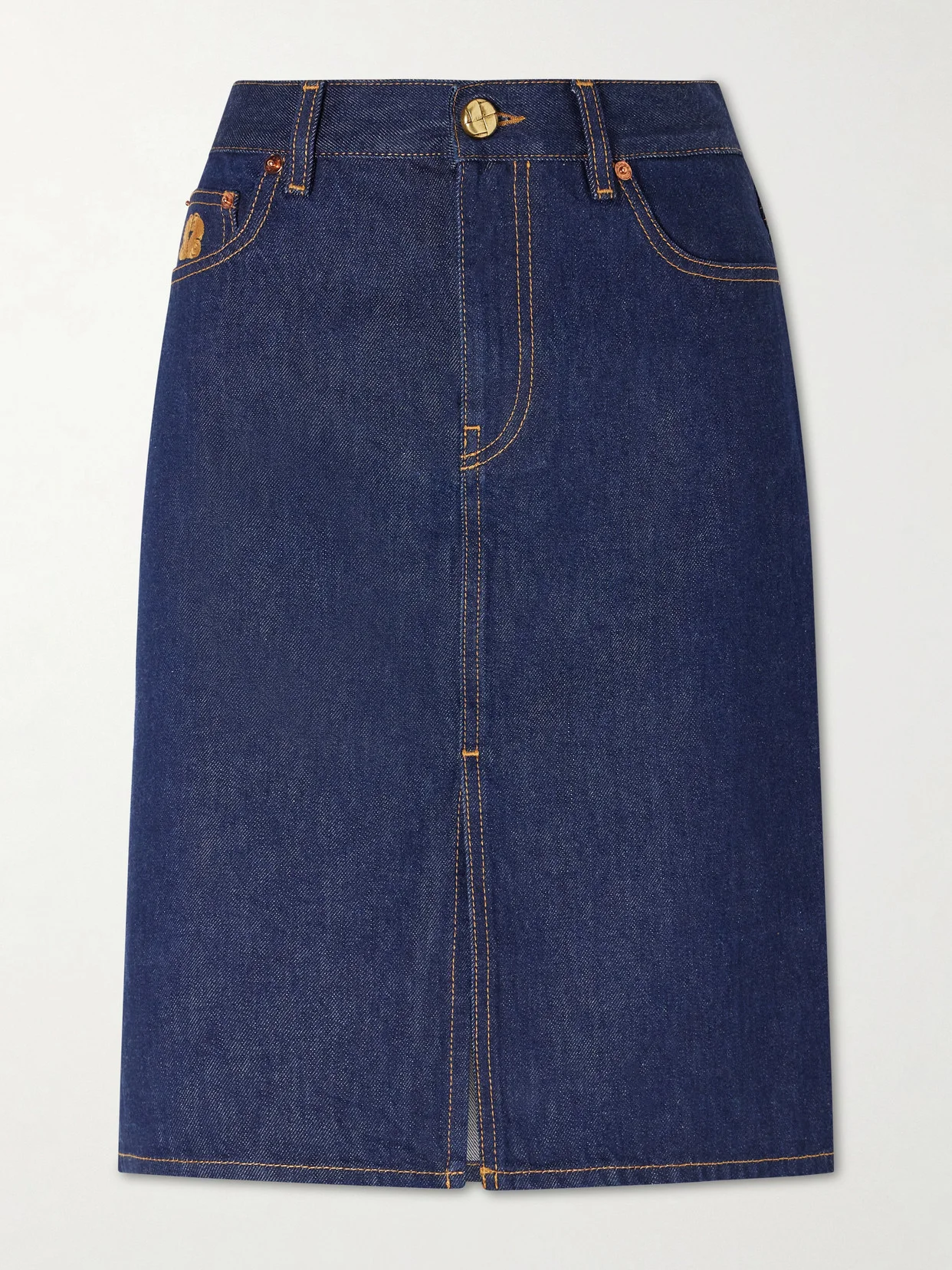 Denim Midi Skirt - 1
