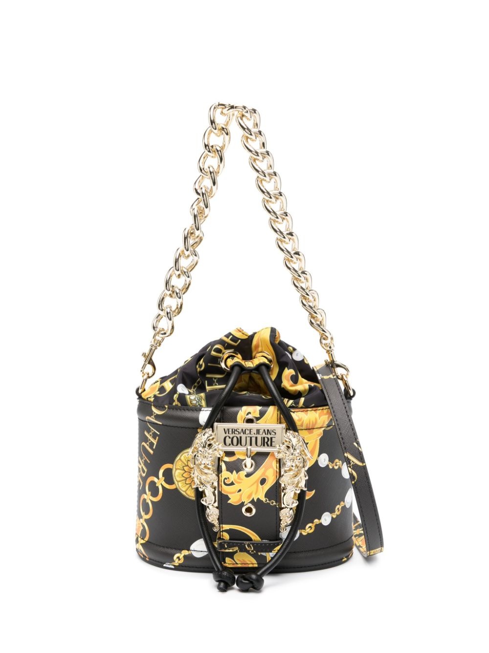 baroque-buckle bucket bag - 1