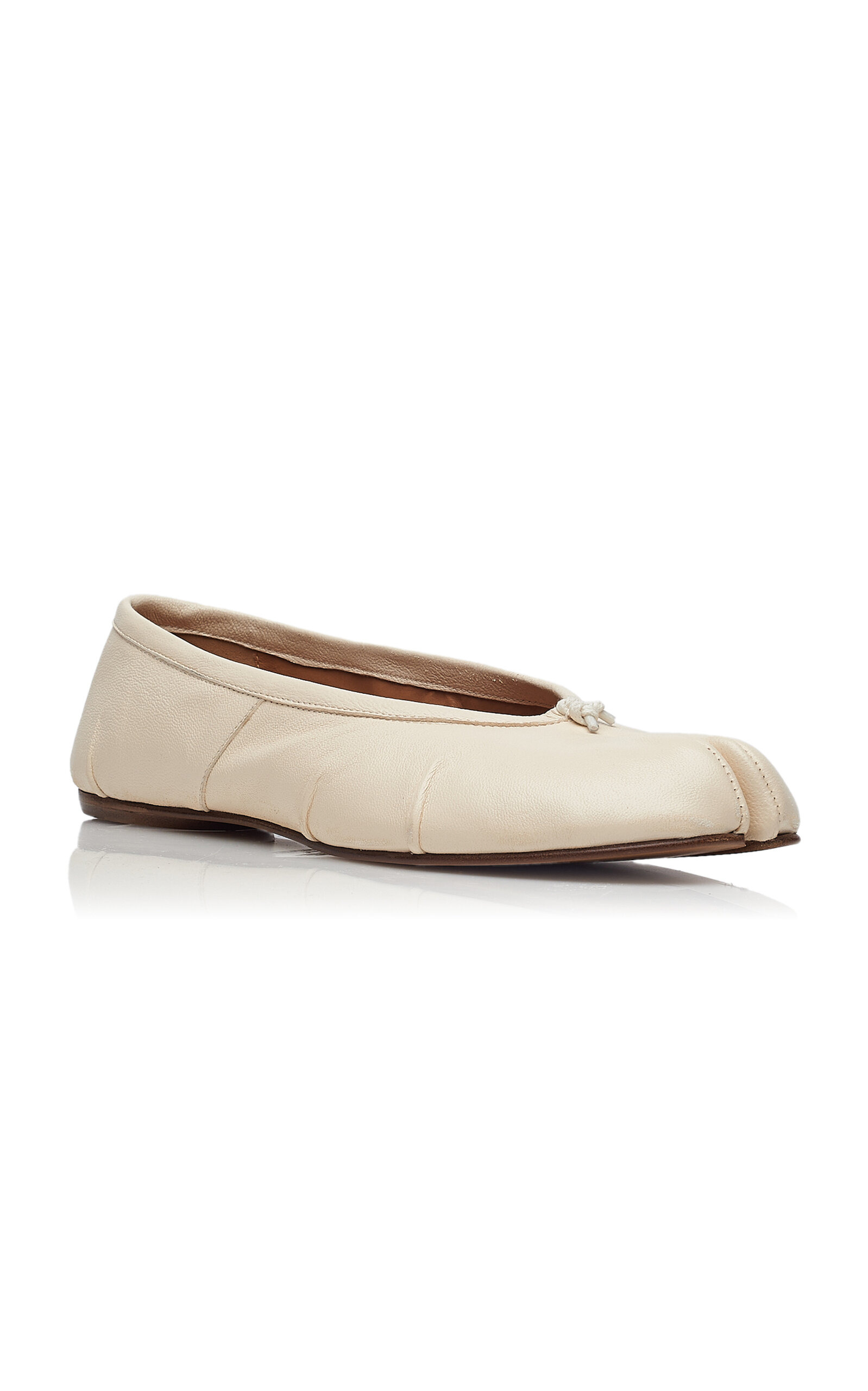 Tabi Leather Ballet Flats ivory - 5