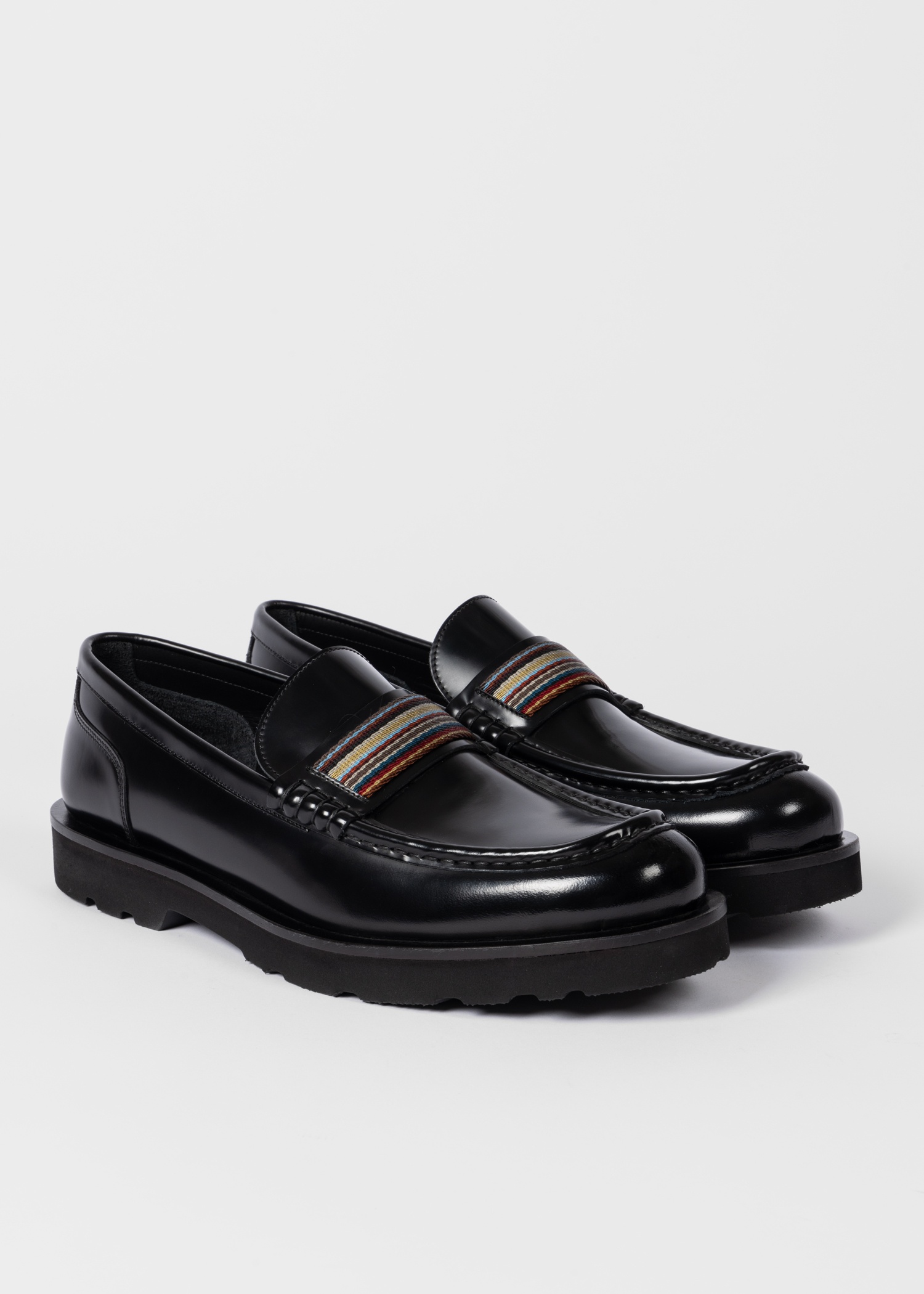 Black Leather 'Bancroft' Loafers - 4