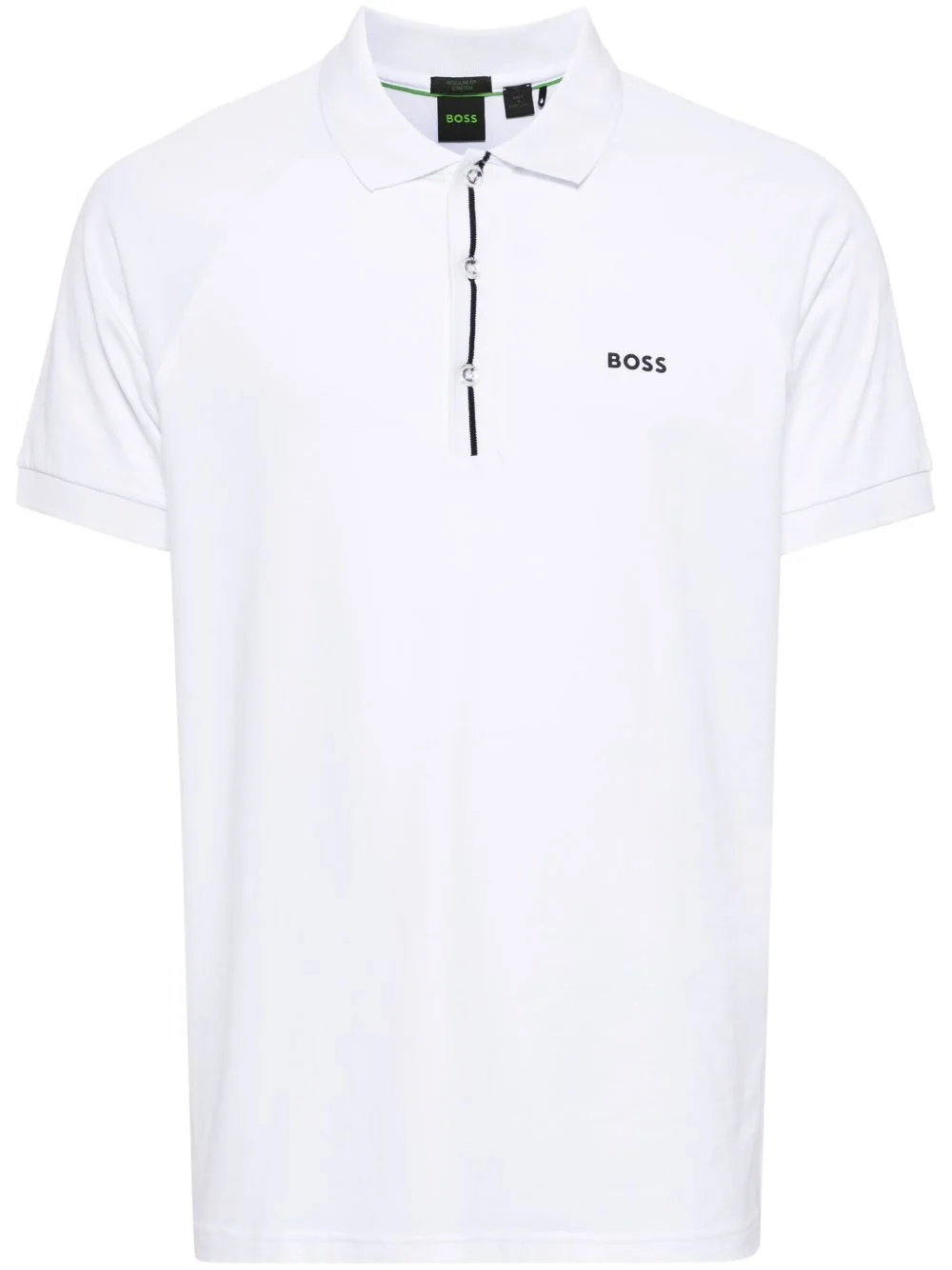 contrast panel polo shirt - 1