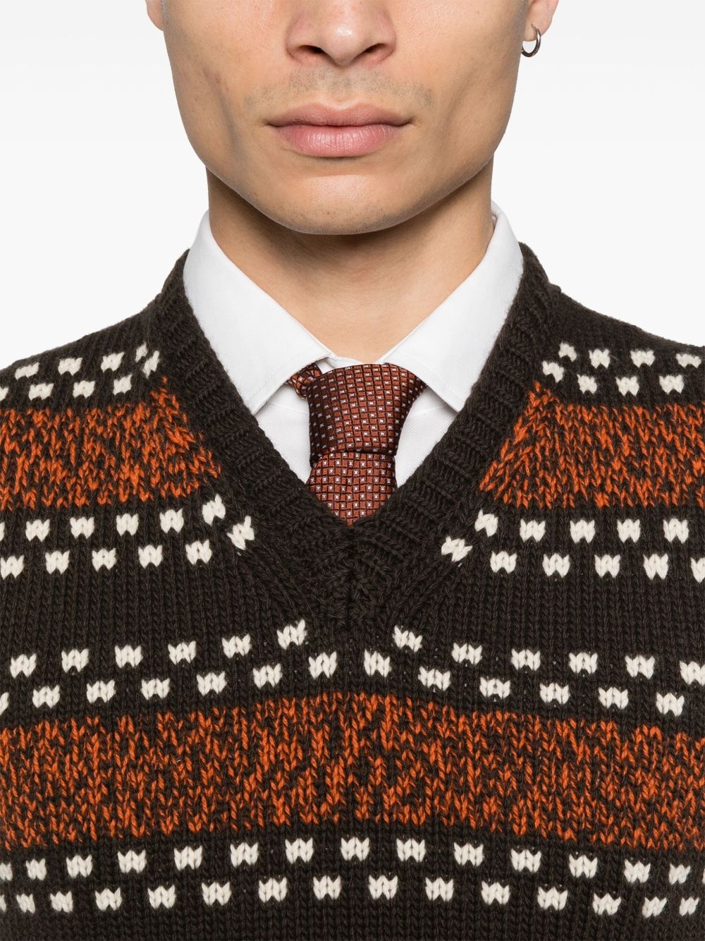 VLogo-signature wool vest - 5