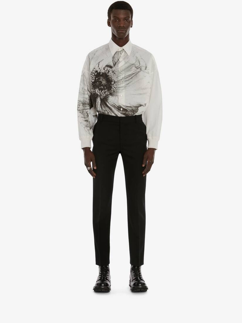 Alexander McQueen Flower Print Harness Shirt in White outlook