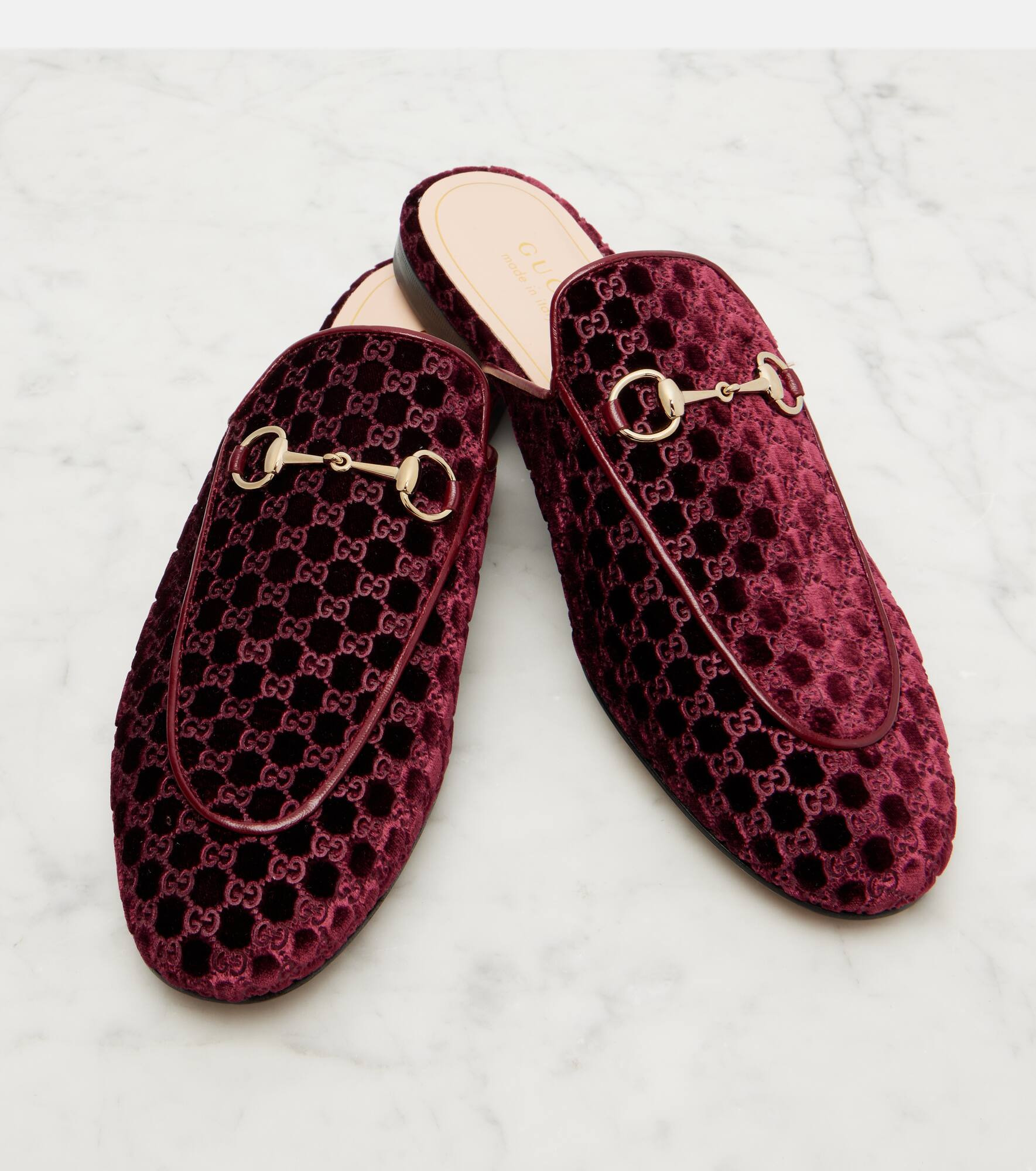 Princetown Horsebit velvet mules - 5
