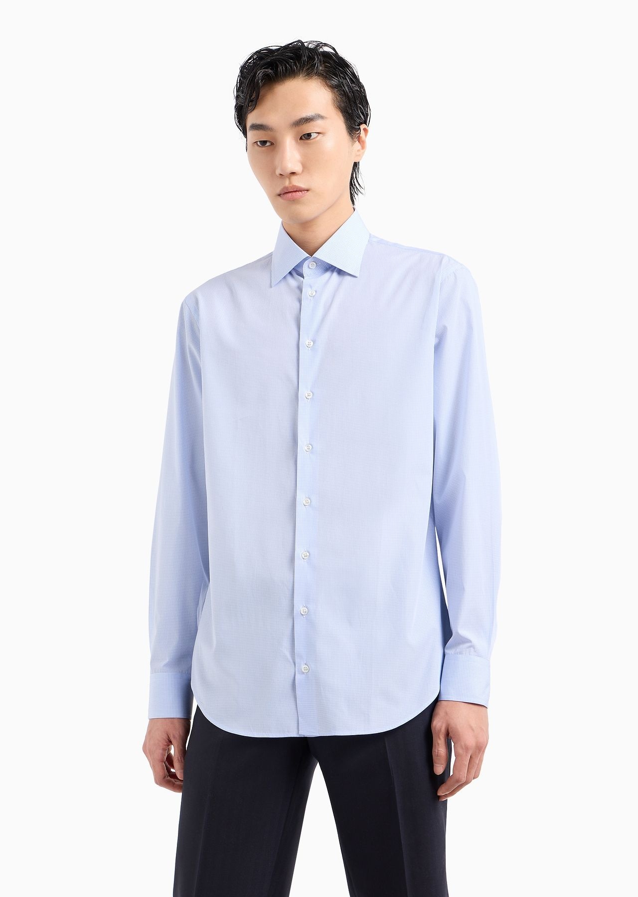 Regular-fit shirt made from micro-woven cotton - 2