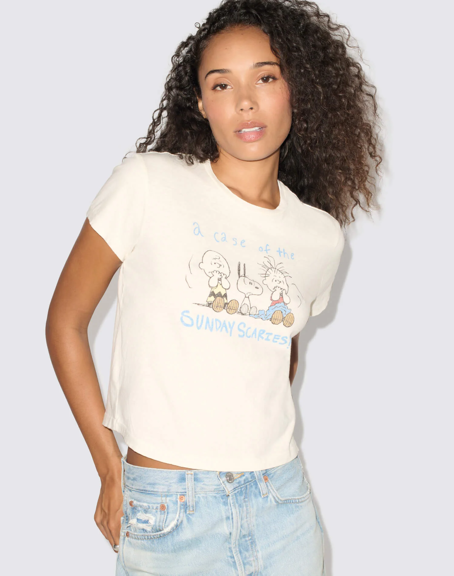 50s Boxy Tee Scaries - Vintage White - 1