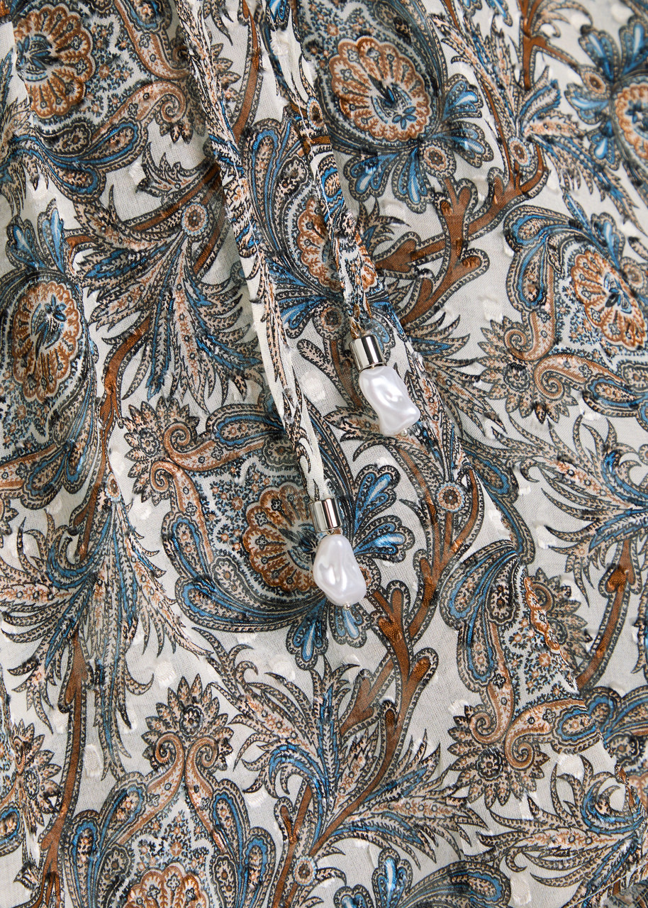 Veronica Beard Hickory Printed Silk-blend Blouse - 5
