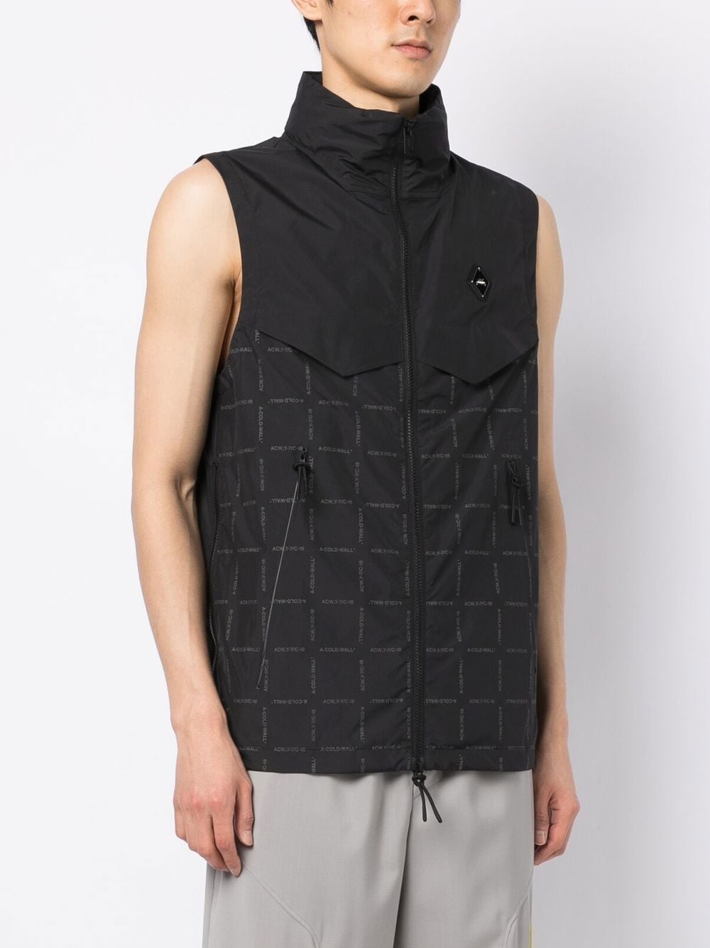 logo-print gilet - 3
