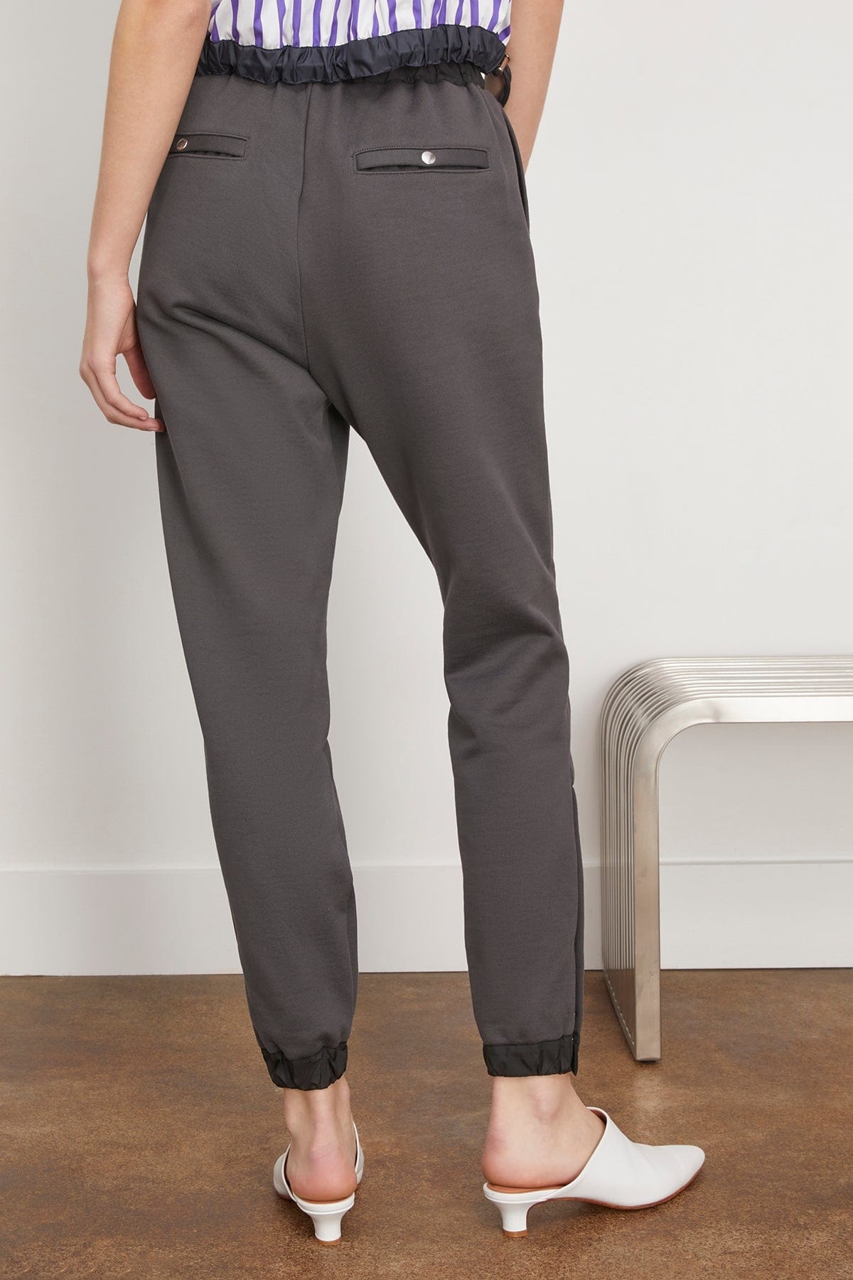 Sweat Jersey Pants in Charcoal Gray - 4