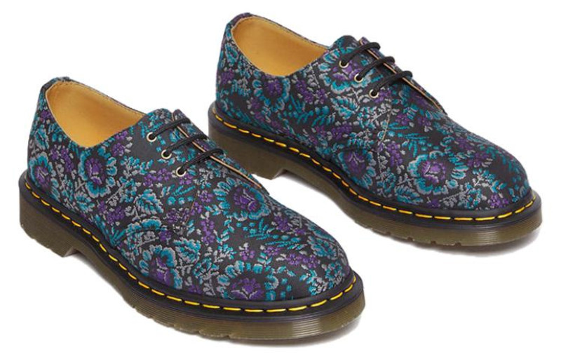 Dr. Martens Dr. Martens 1461 Floral Jacquard Oxord Shoes 'Black Purple' 31135548 outlook