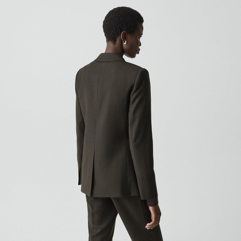 Relaxed Double-Breasted Blazer in Sleek Flannel 4