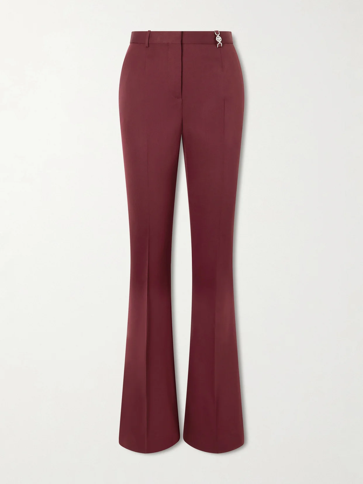 Embellished Stretch-wool Flared Pants - 1
