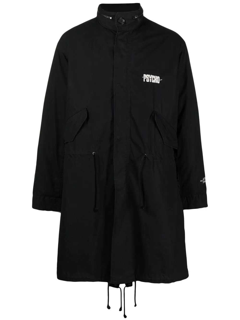 x Psycho graphic-patch coat - 1