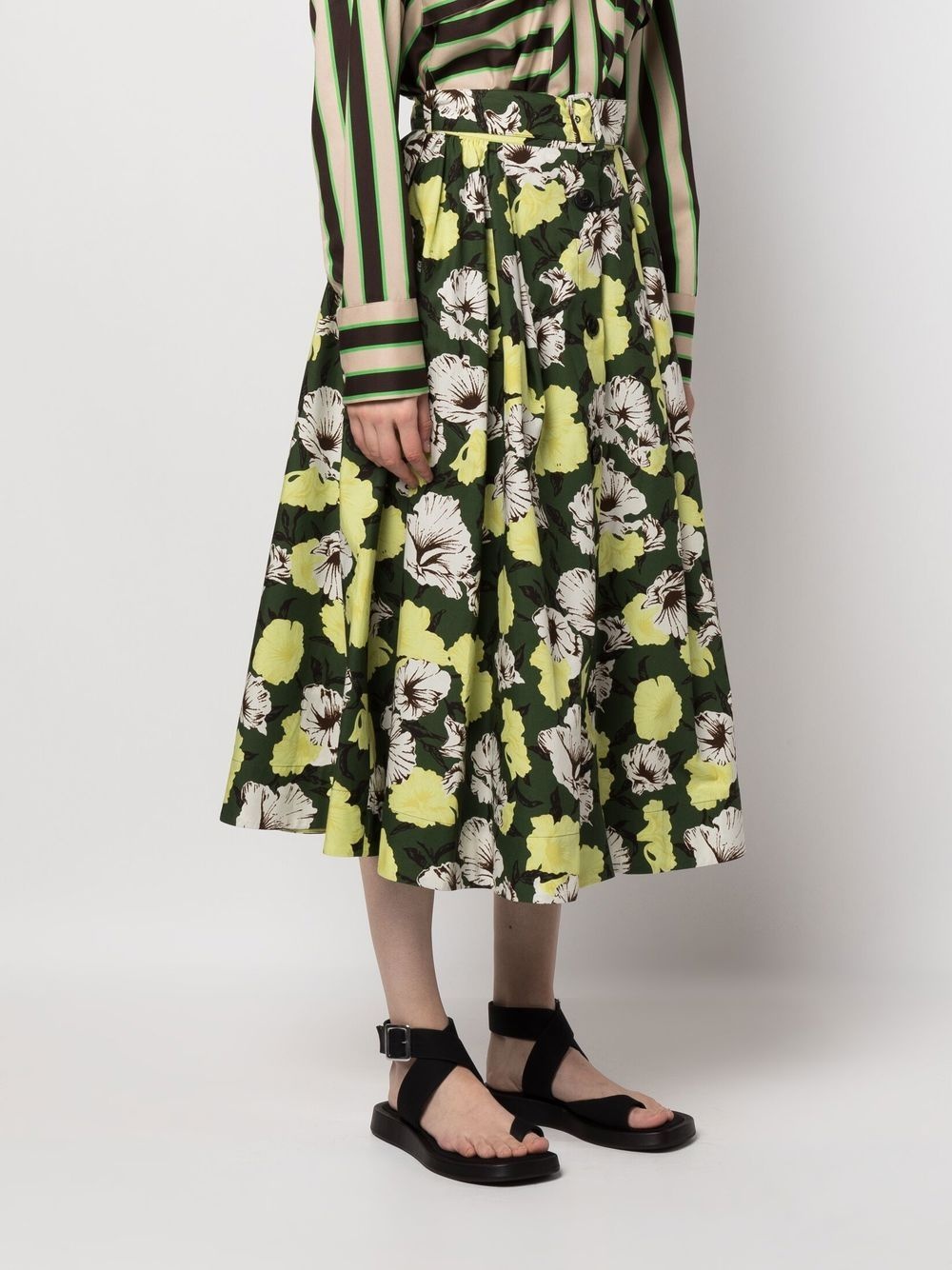 Hibiscus Camouflage-print skirt - 3