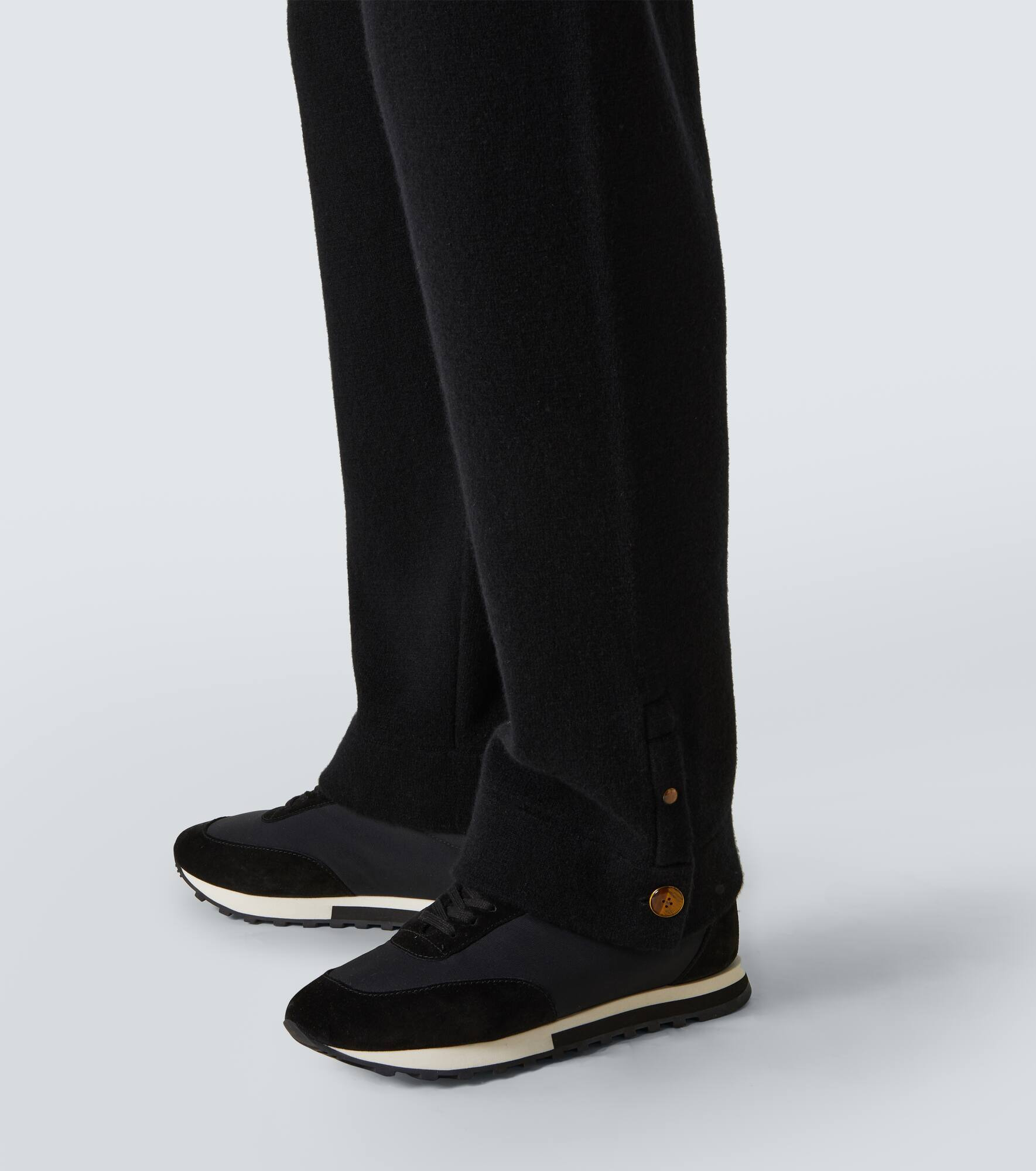 Knitted cashmere straight pants - 6