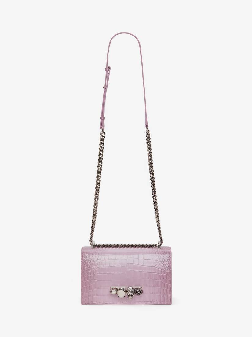 Women's Jewelled Satchel in Antique Pink - 5