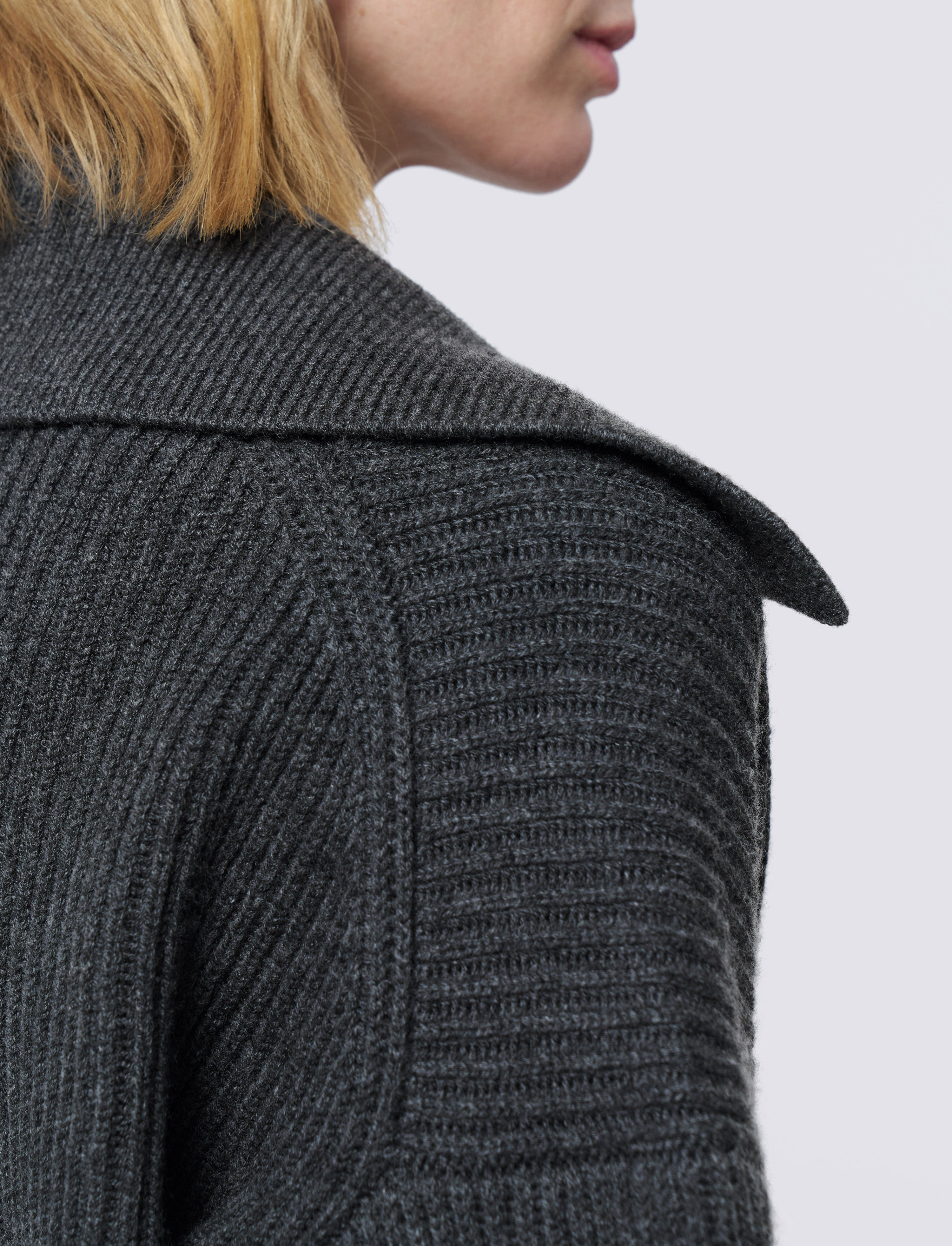 Light Cardigan Stitch Open Neck Jumper - 5