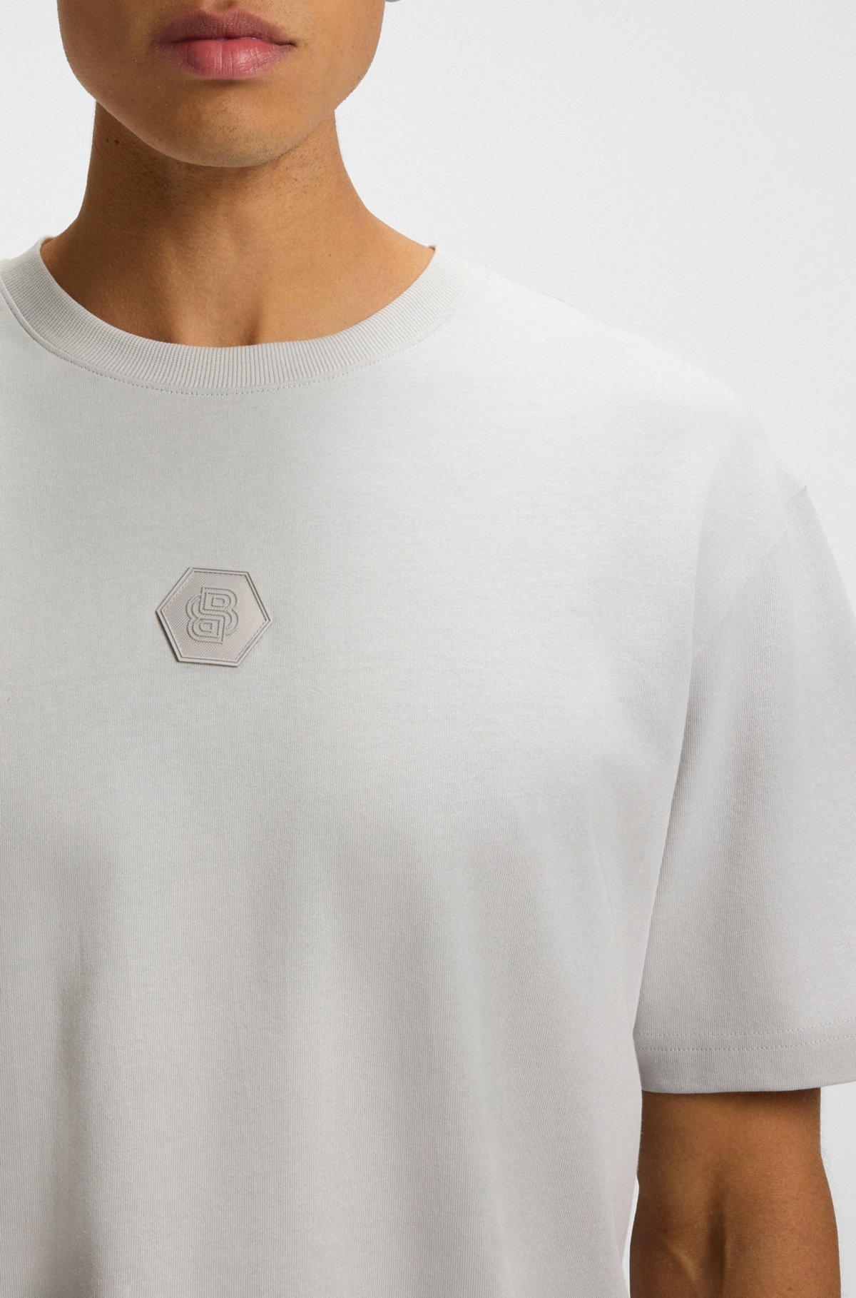 COTTON-JERSEY T-SHIRT WITH DOUBLE B MONOGRAM - 3