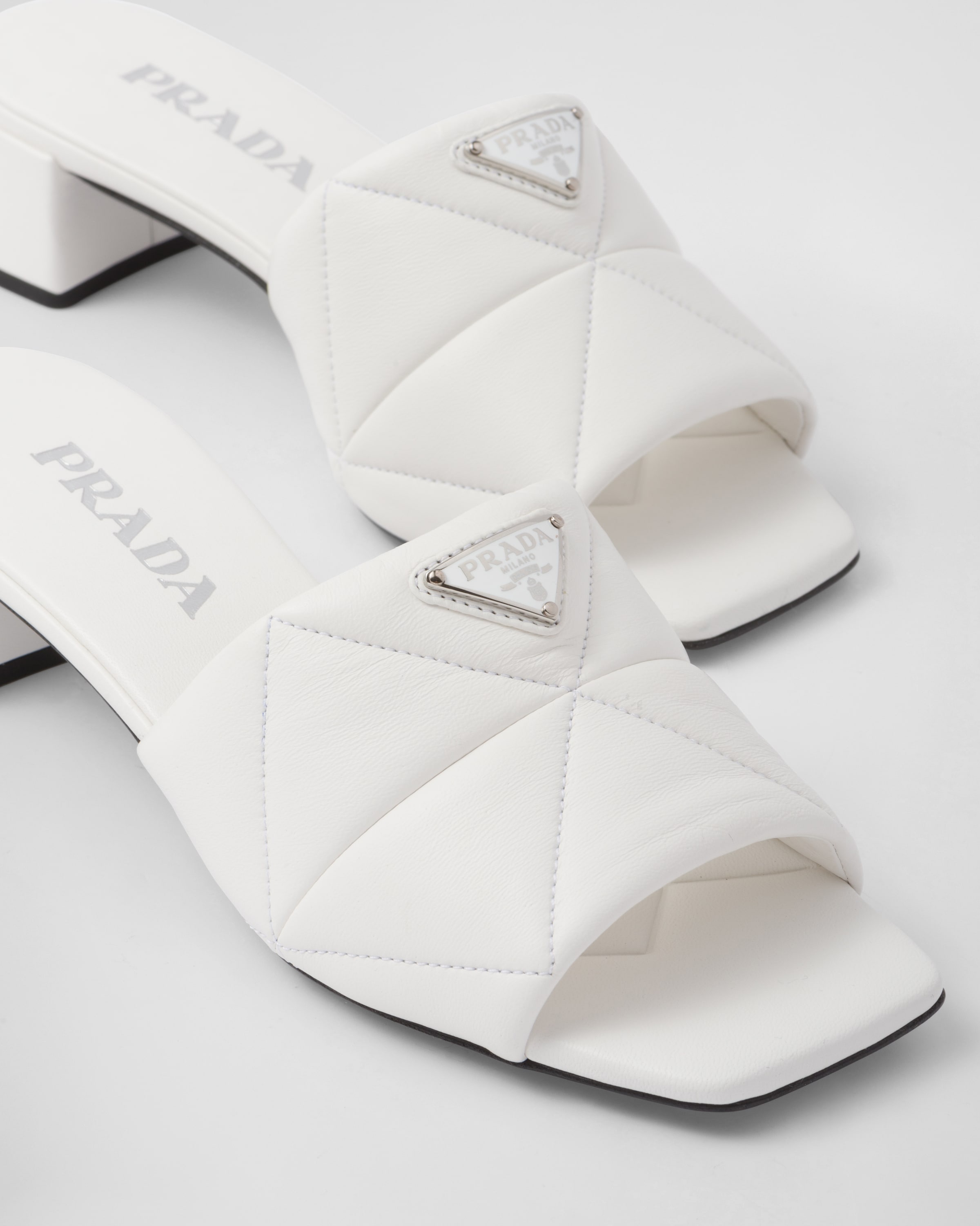 Quilted nappa leather slides - 6