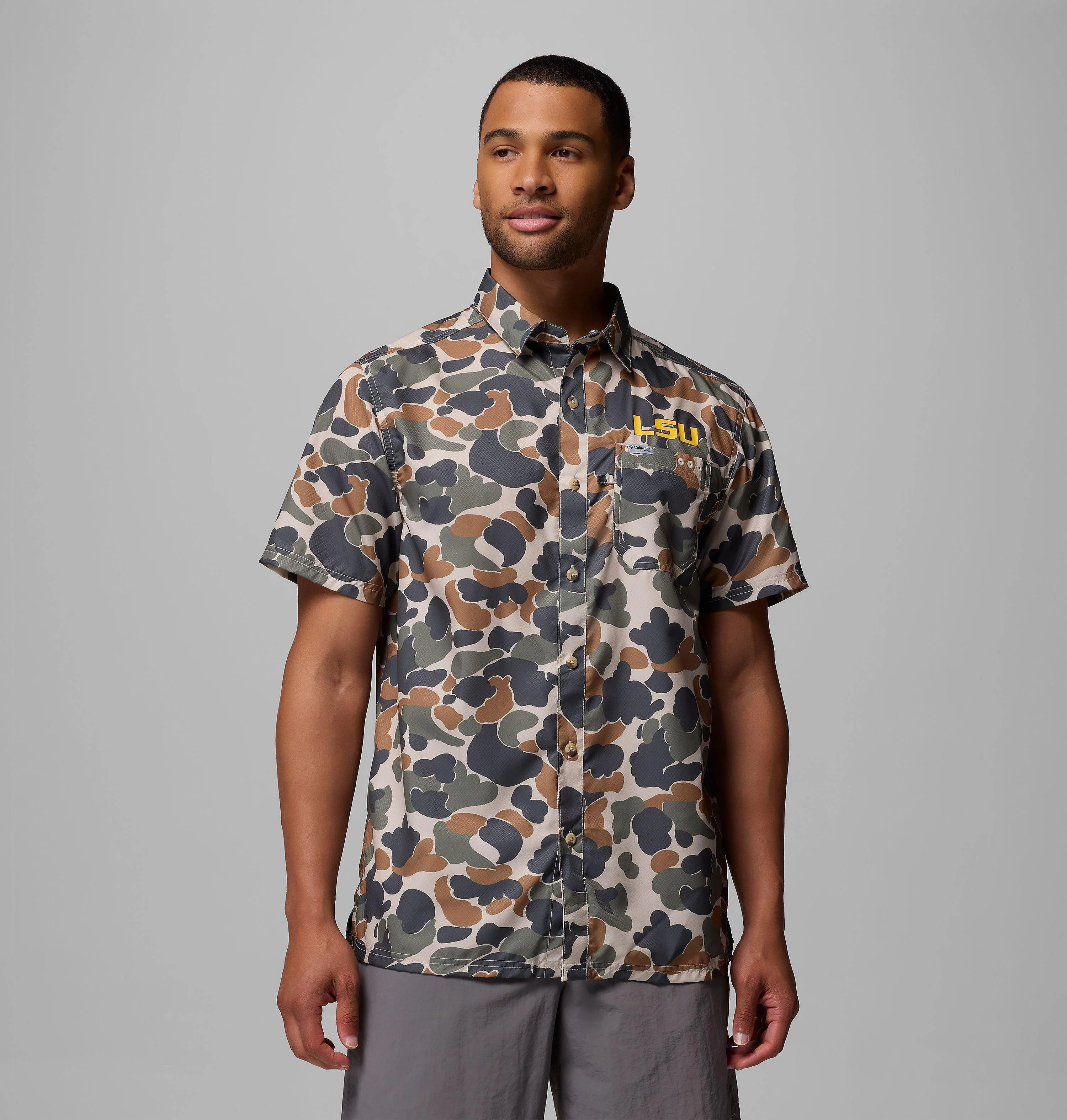 Men's Collegiate PFG Super Slack Tide Shirt - LSU - 1