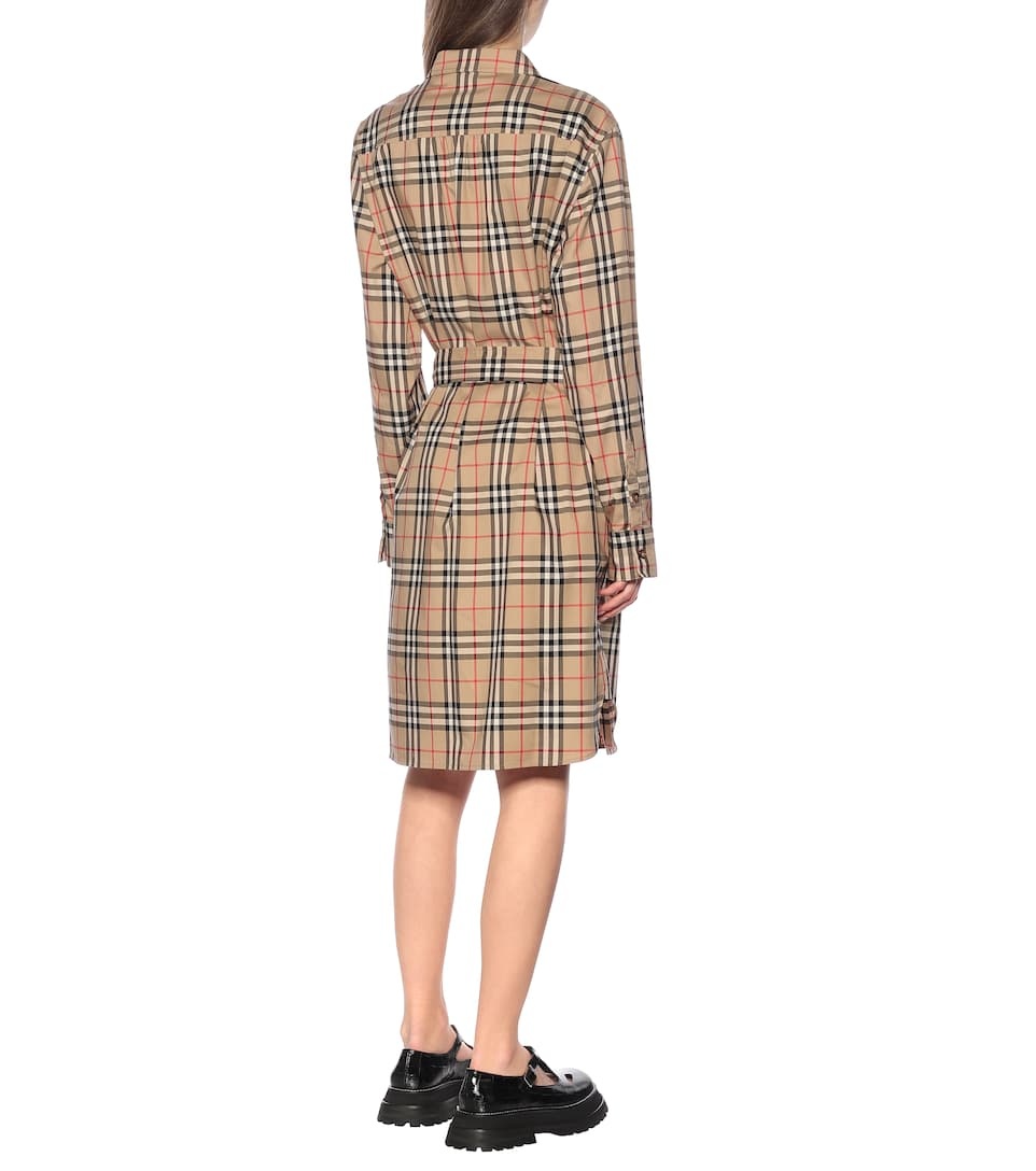 Vintage Check stretch-cotton shirt dress - 3