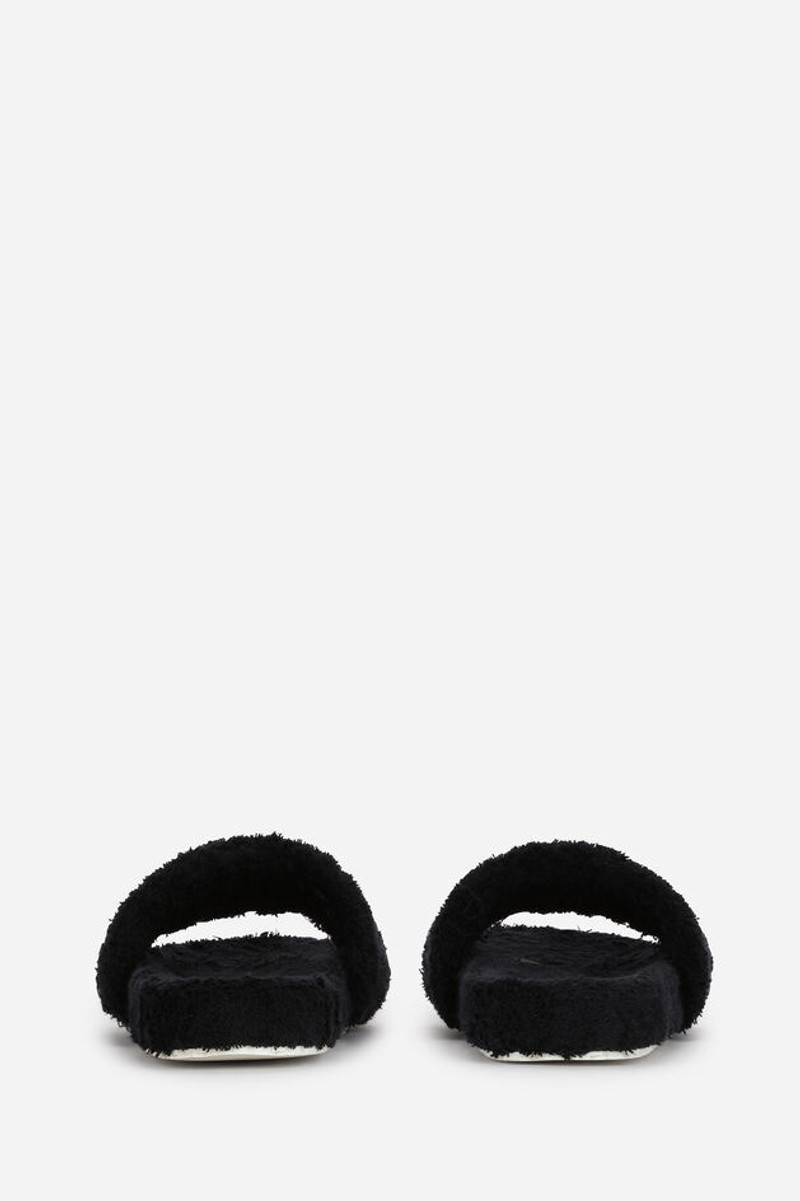 Dolce & Gabbana Terrycloth sliders with logo tag outlook