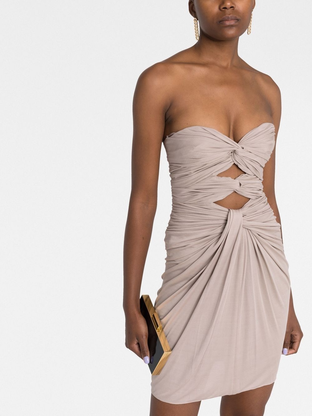 cut-out mini dress - 5