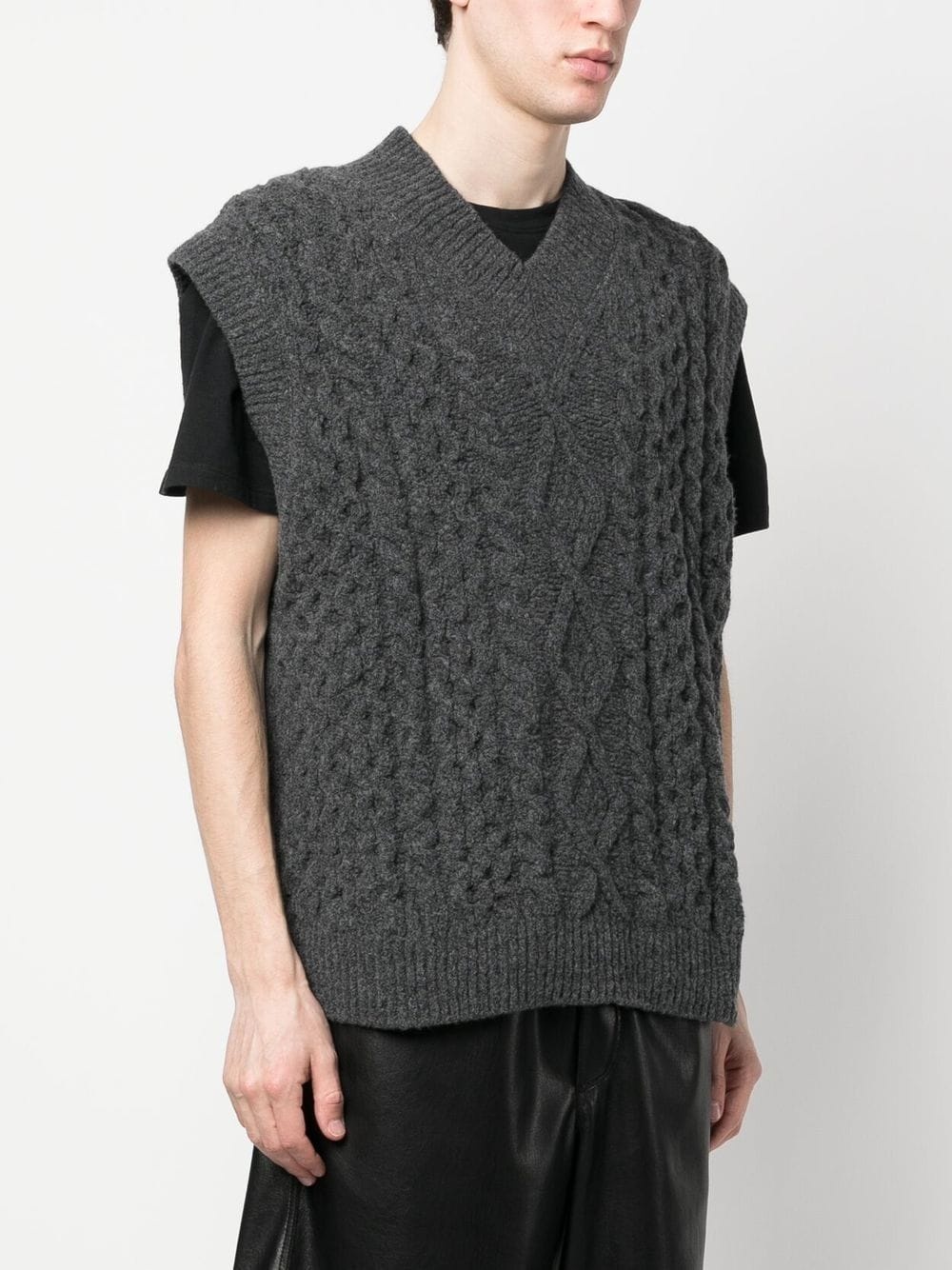 Doan cable-knit vest - 3