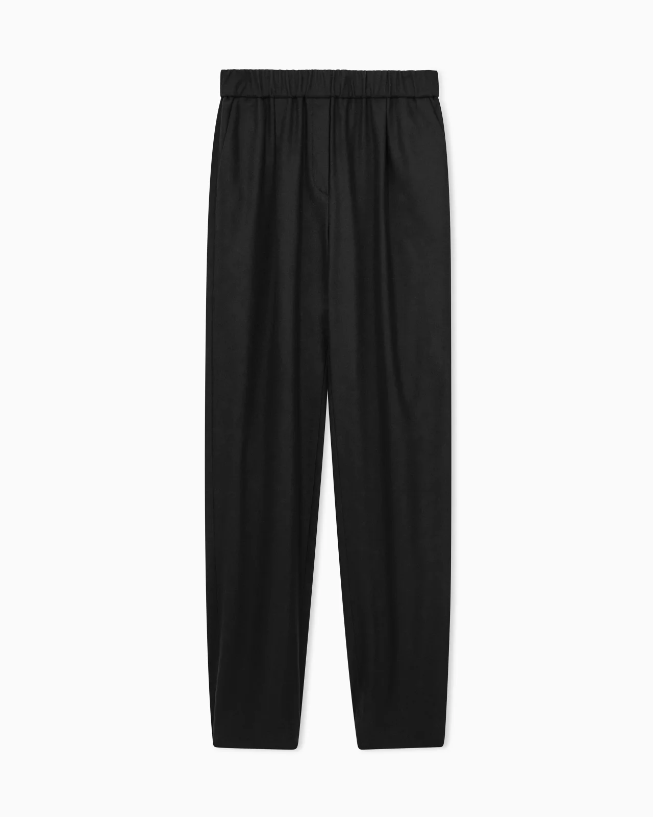 REGULAR FIT PULL-ON TROUSERS IN WOOL AND CASHMERE FLANNEL - 1