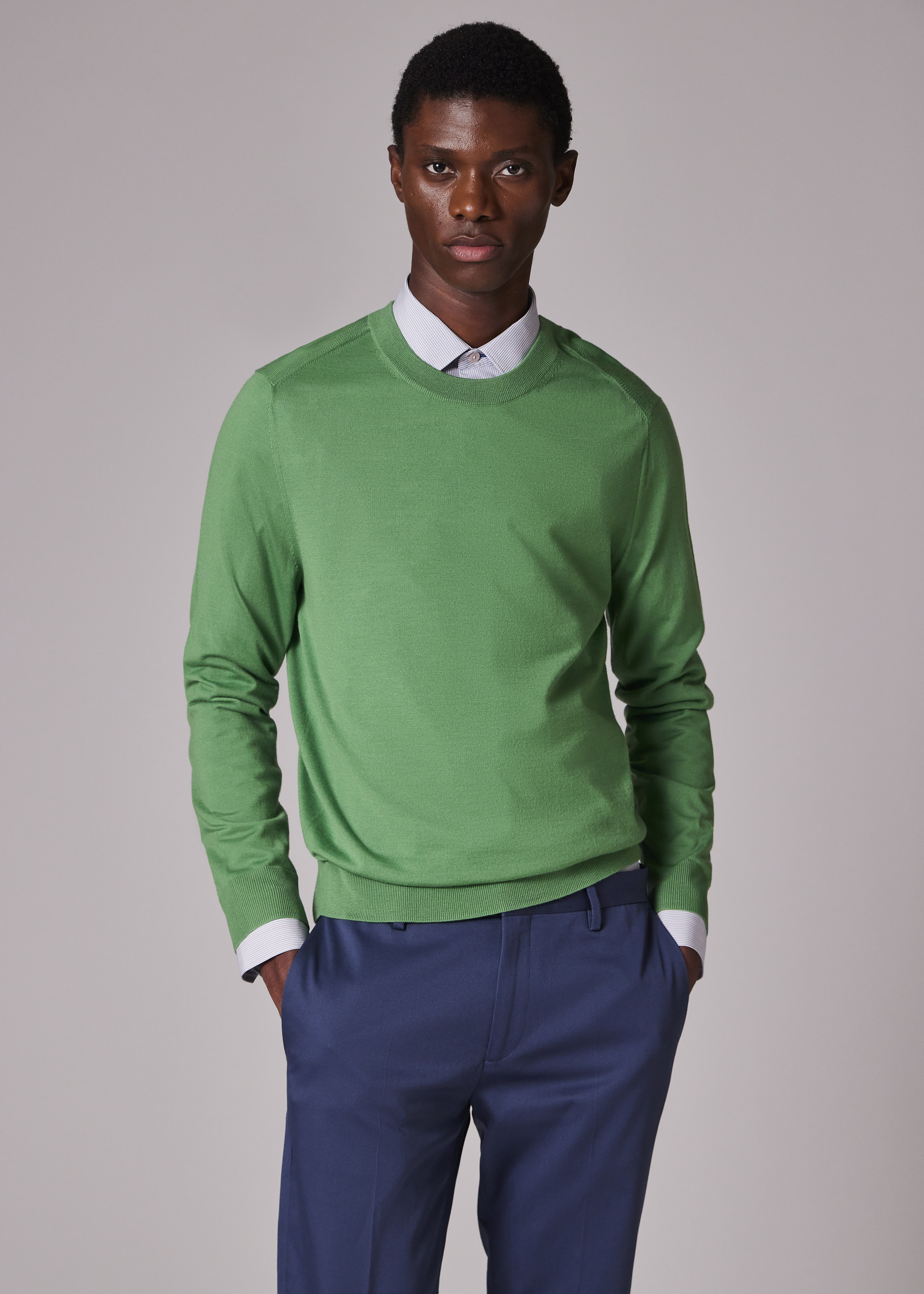 Bright Green Merino Wool Sweater - 4