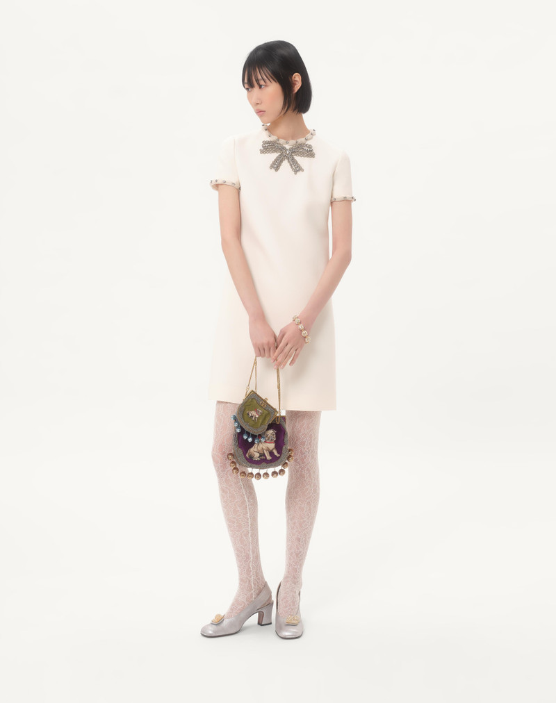 Valentino EMBROIDERED CREPE COUTURE SHORT DRESS outlook