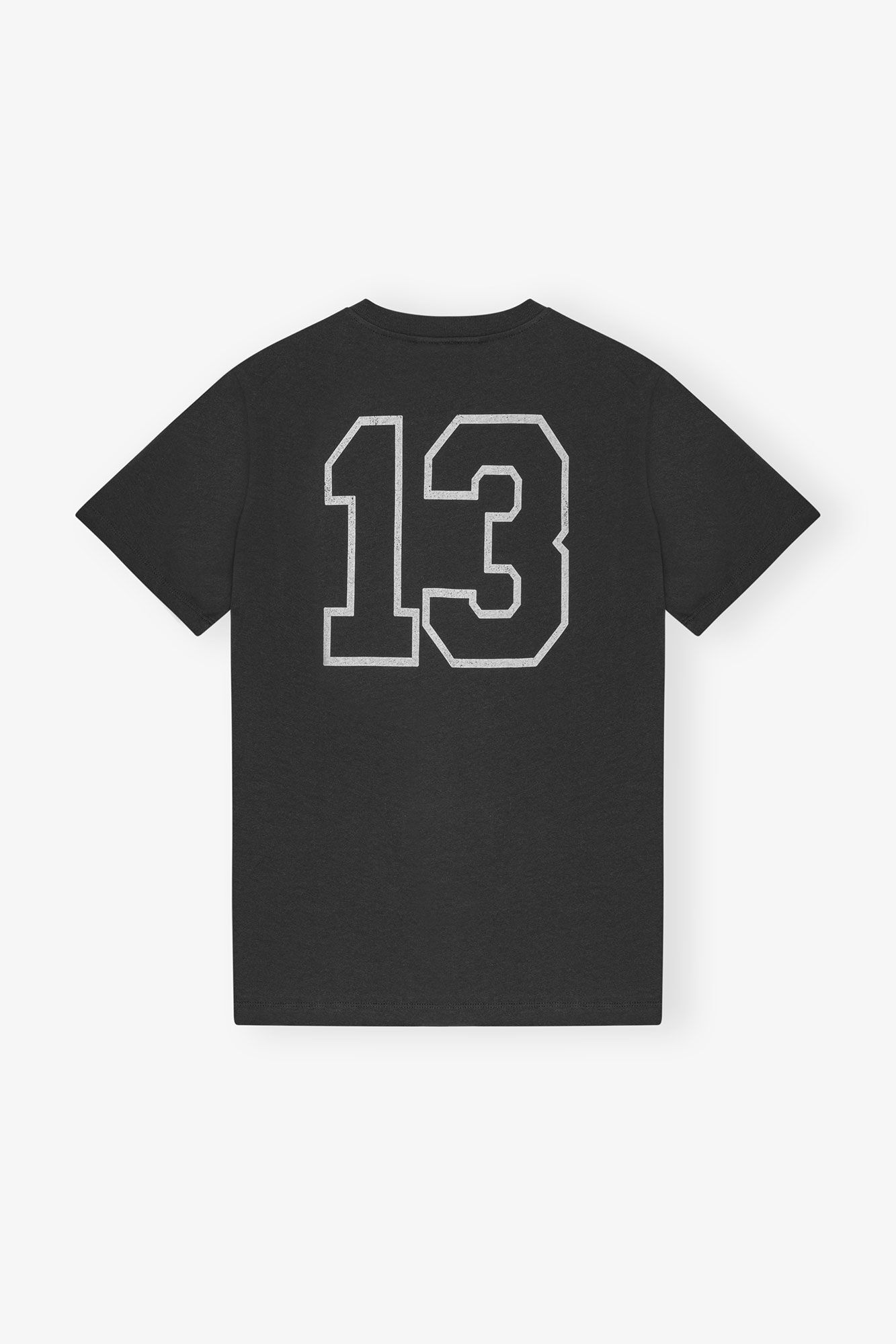 BLACK BASIC COTTON WITCH RELAXED T-SHIRT - 6