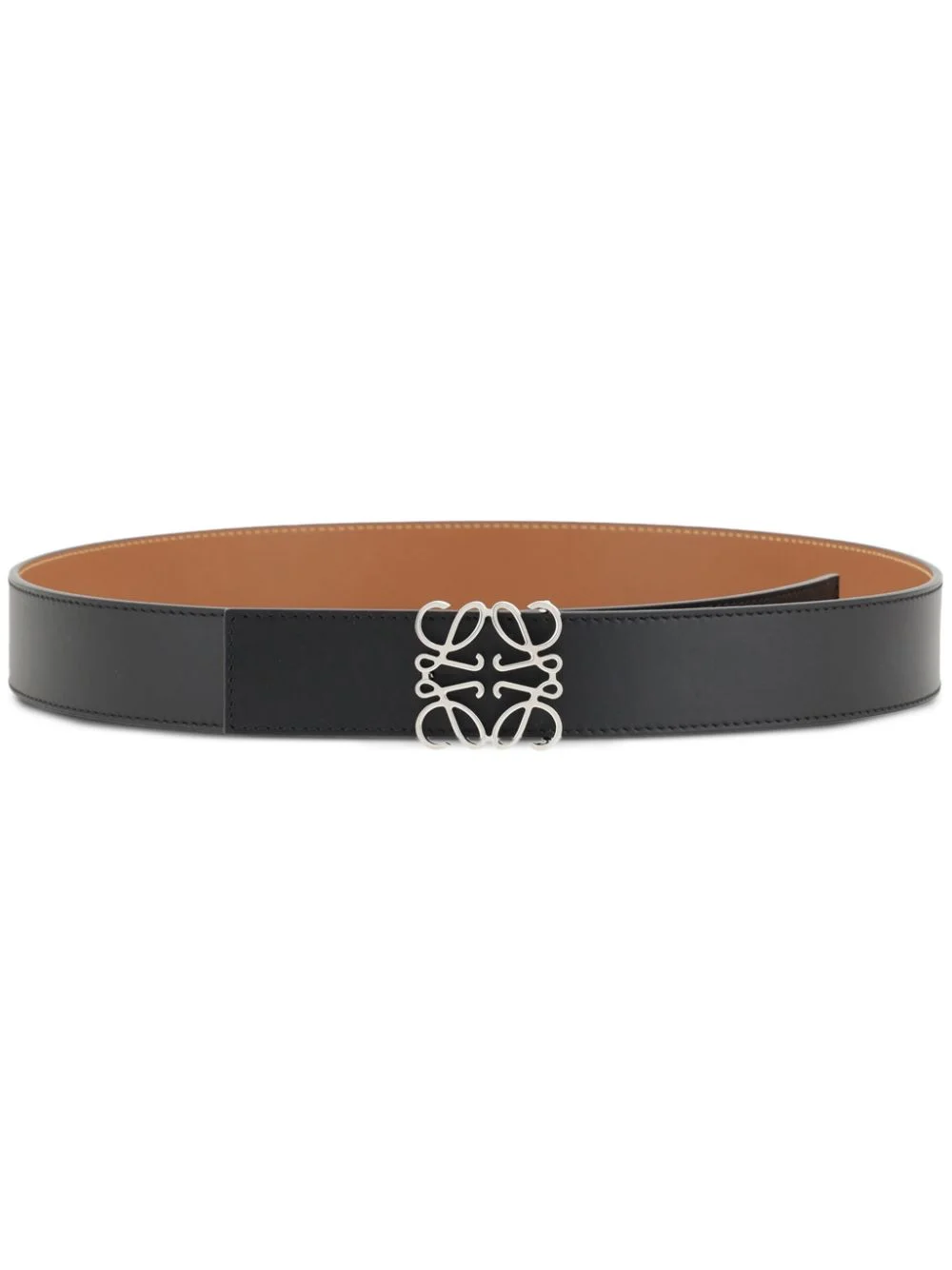 Loewe Men Anagram Leather Reversible Belt - 1